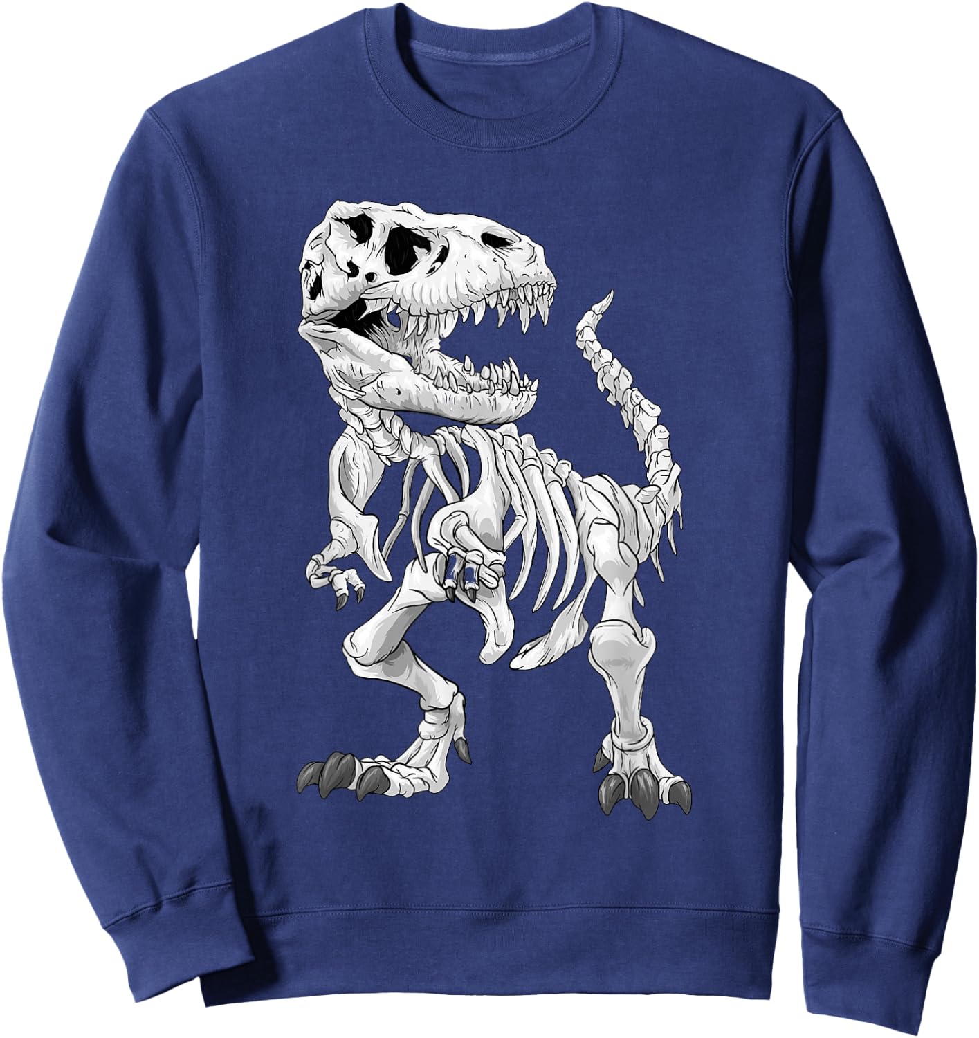 T-Rex Skeleton Dino Bones Paleontologist Fossil Dinosaur Sweatshirt - Sweatshirt | Navy