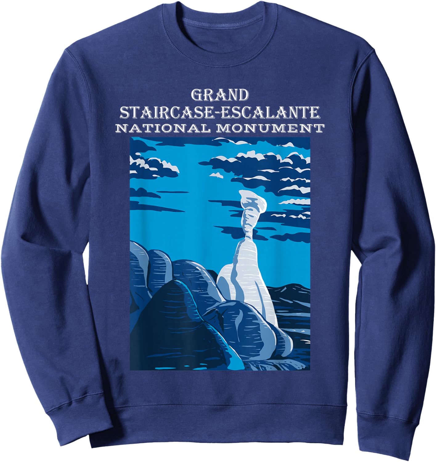 Toadstools Grand Staircase-Escalante National Monument Utah Sweatshirt - Sweatshirt | Navy
