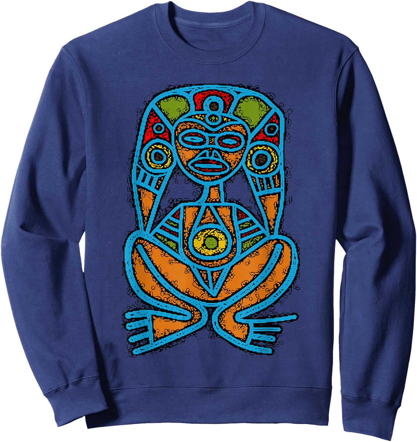 Atabey Goddess Taino Art Symbol Puerto Rico Boricua Sweatshirt - Sweatshirt | Navy