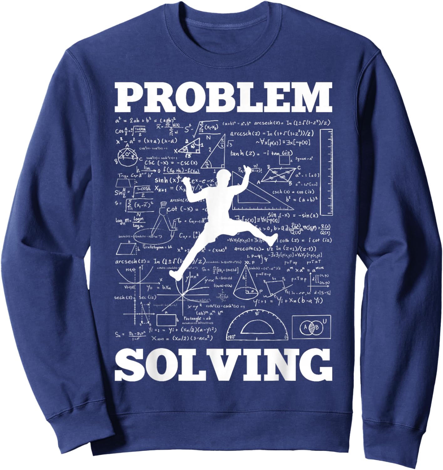 Problem Solving Climber Rock Climbing Bouldering Pun Funny Sweatshirt - Sweatshirt | Navy