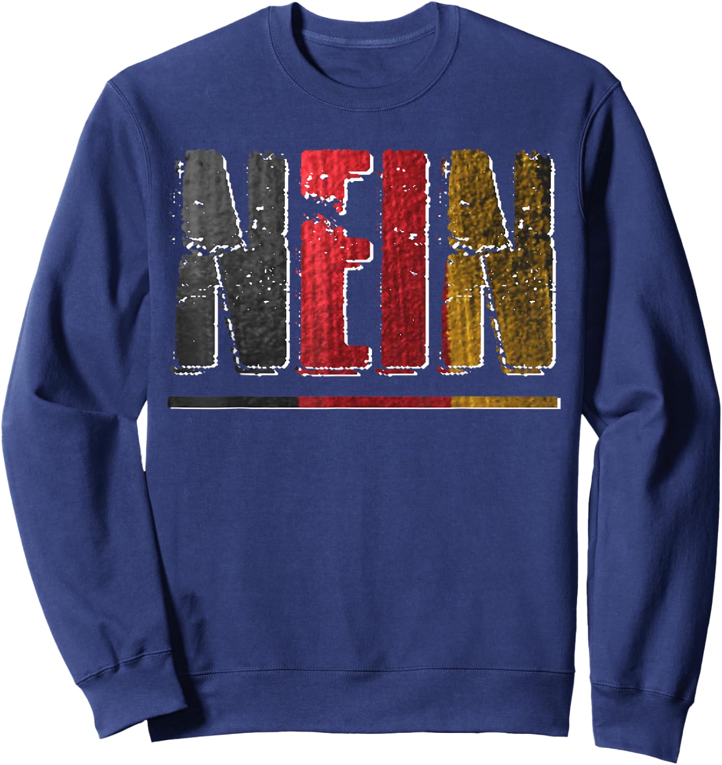 Nein Funny German No Word Saying Vintage Gift Sweatshirt - Sweatshirt | Navy
