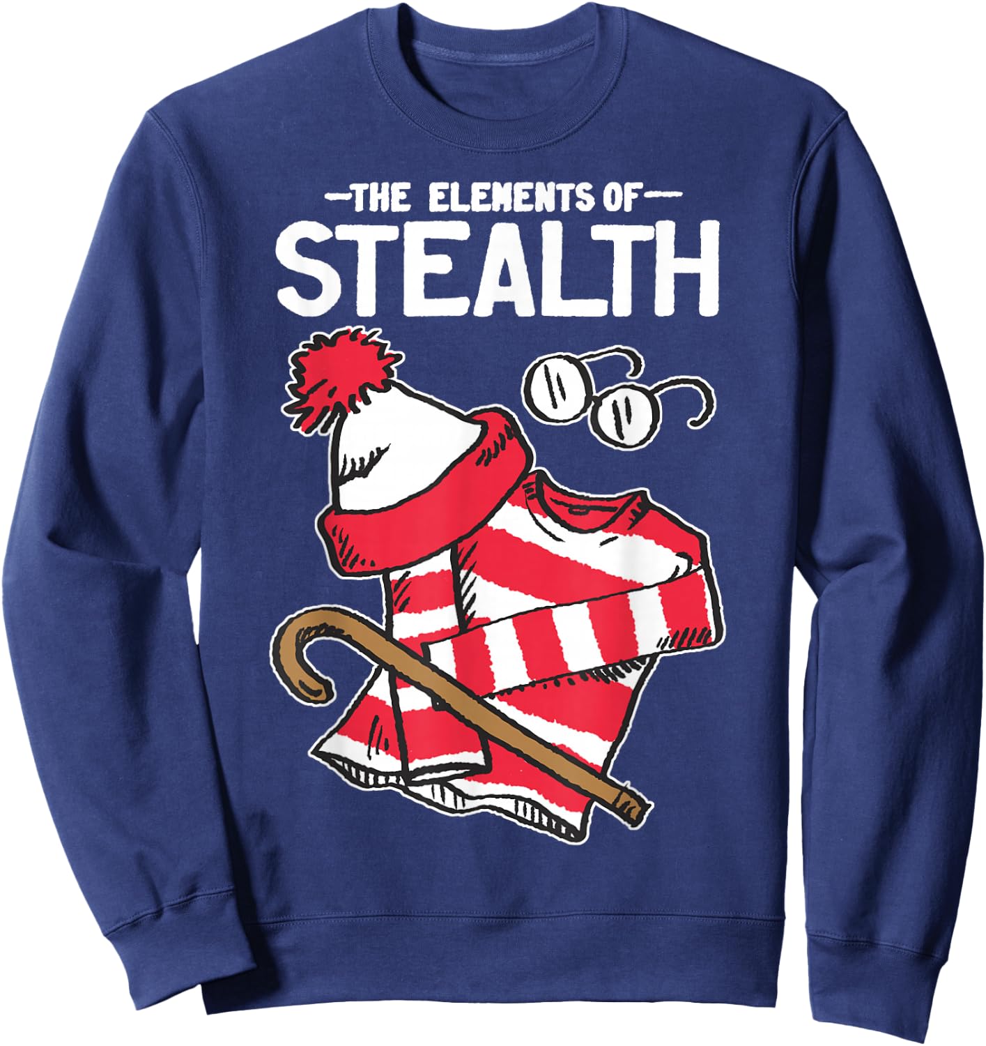 Where's Waldo Elements of Stealth Outfit Graphic Sweatshirt - Sweatshirt | Navy