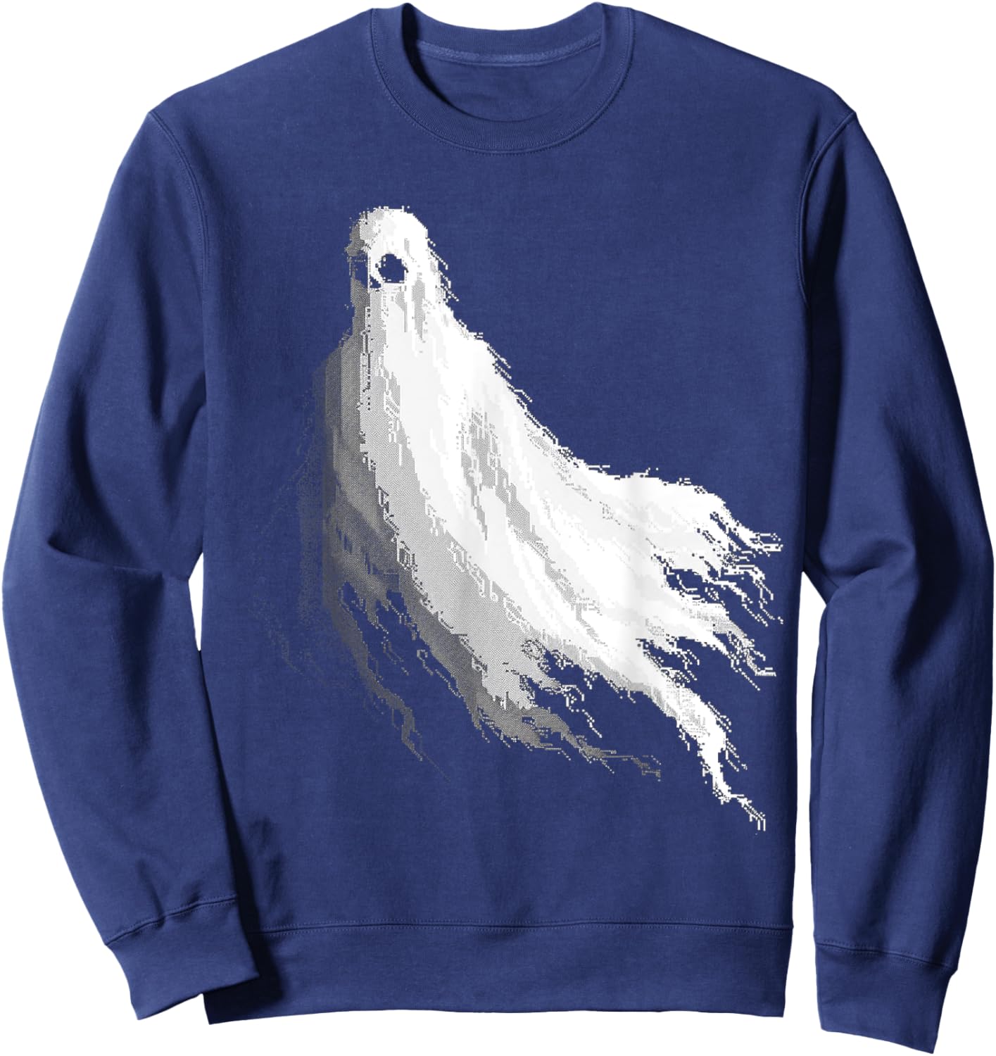 Ghost Costume Halloween Spooky Art Ghost Sweatshirt - Sweatshirt | Navy