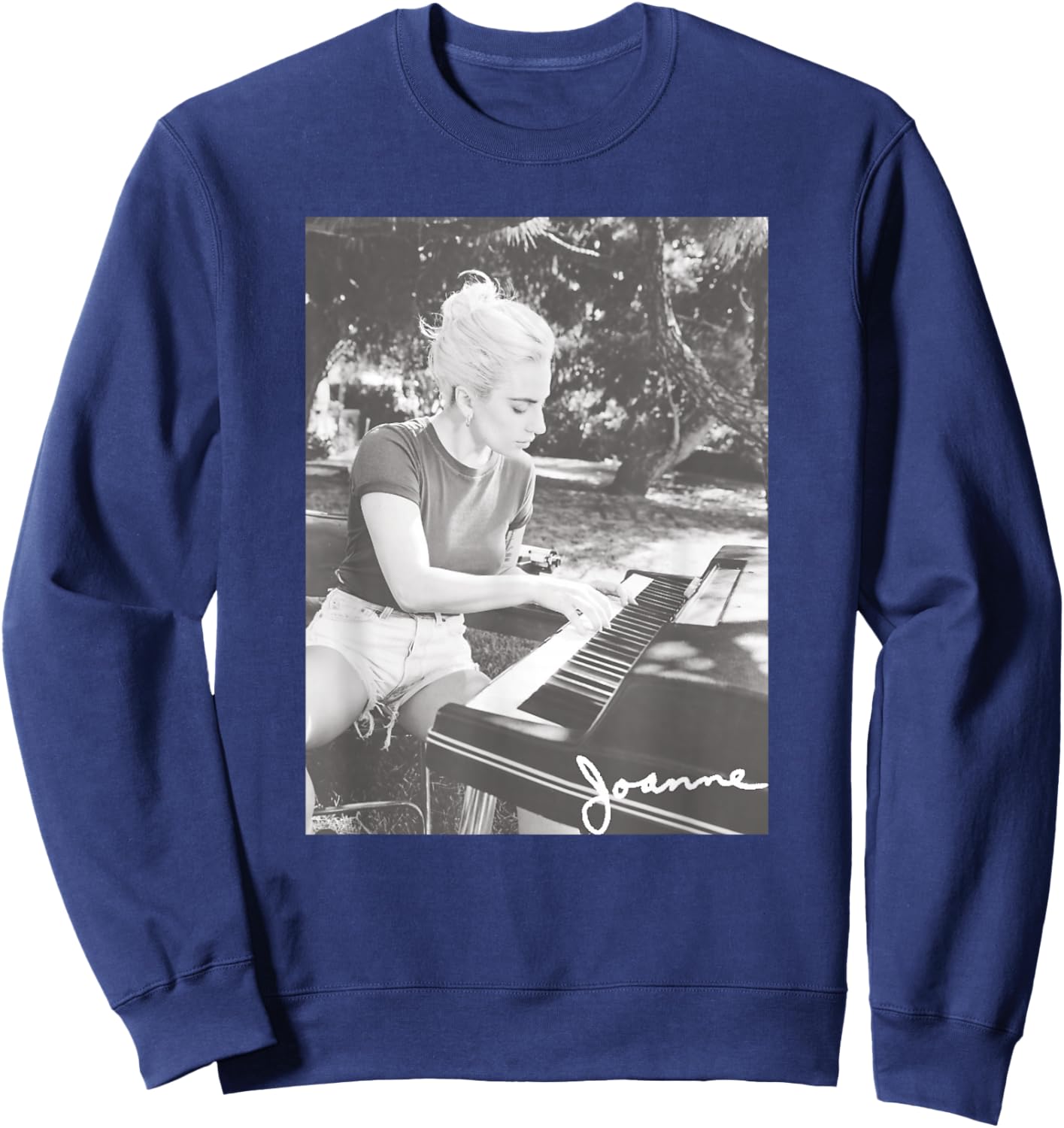 Official Lady Gaga Joanne Photo Sweatshirt - Sweatshirt | Navy