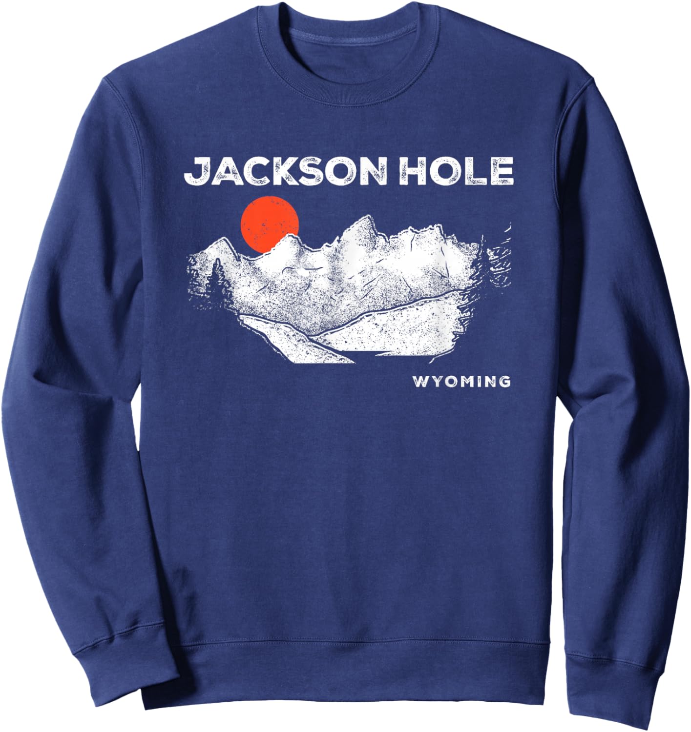 Retro Jackson Hole Wyoming Grand Teton Vintage Sweatshirt - Sweatshirt | Navy