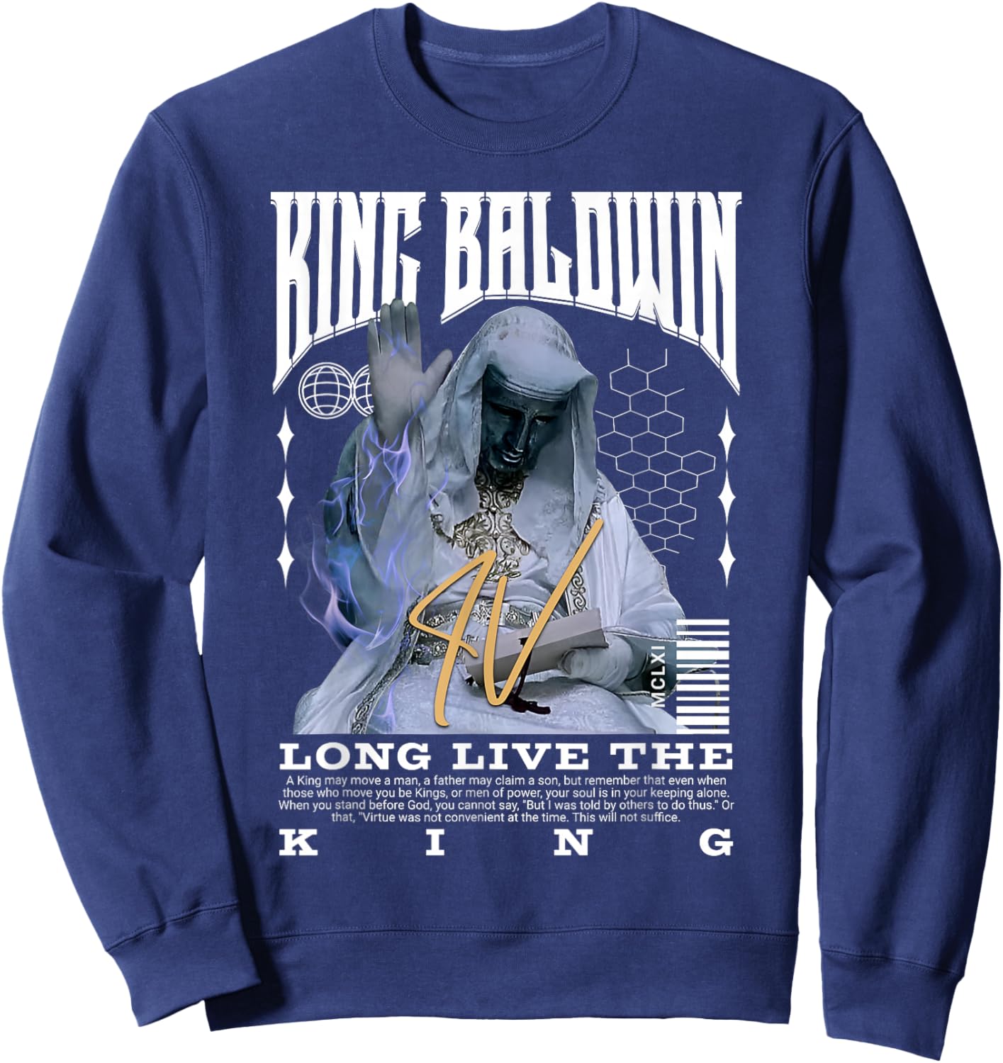 King Baldwin IV Sweatshirt - Sweatshirt | Navy