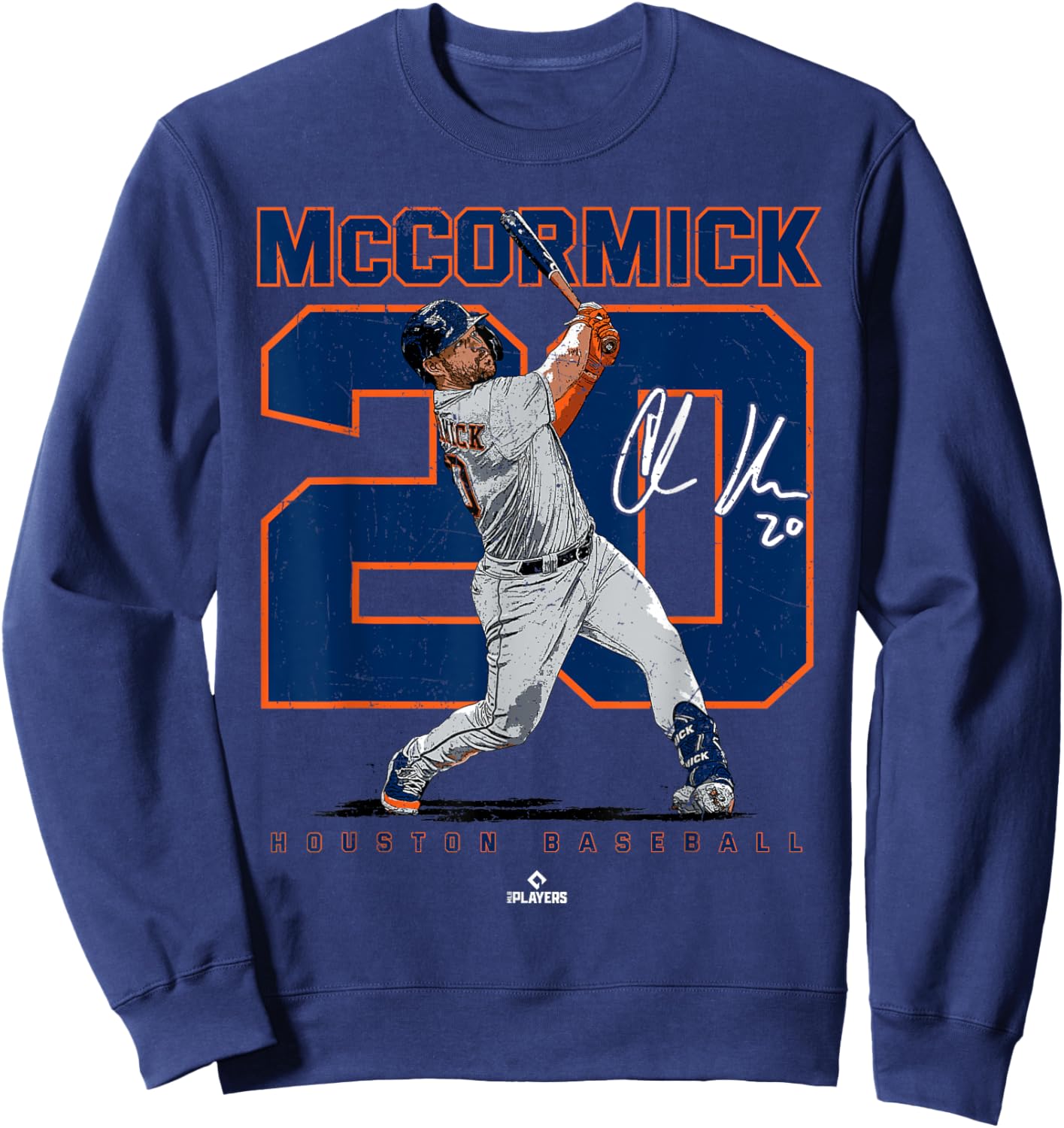 Number and Portrait Chas McCormick Houston MLBPA Sweatshirt - Sweatshirt | Navy