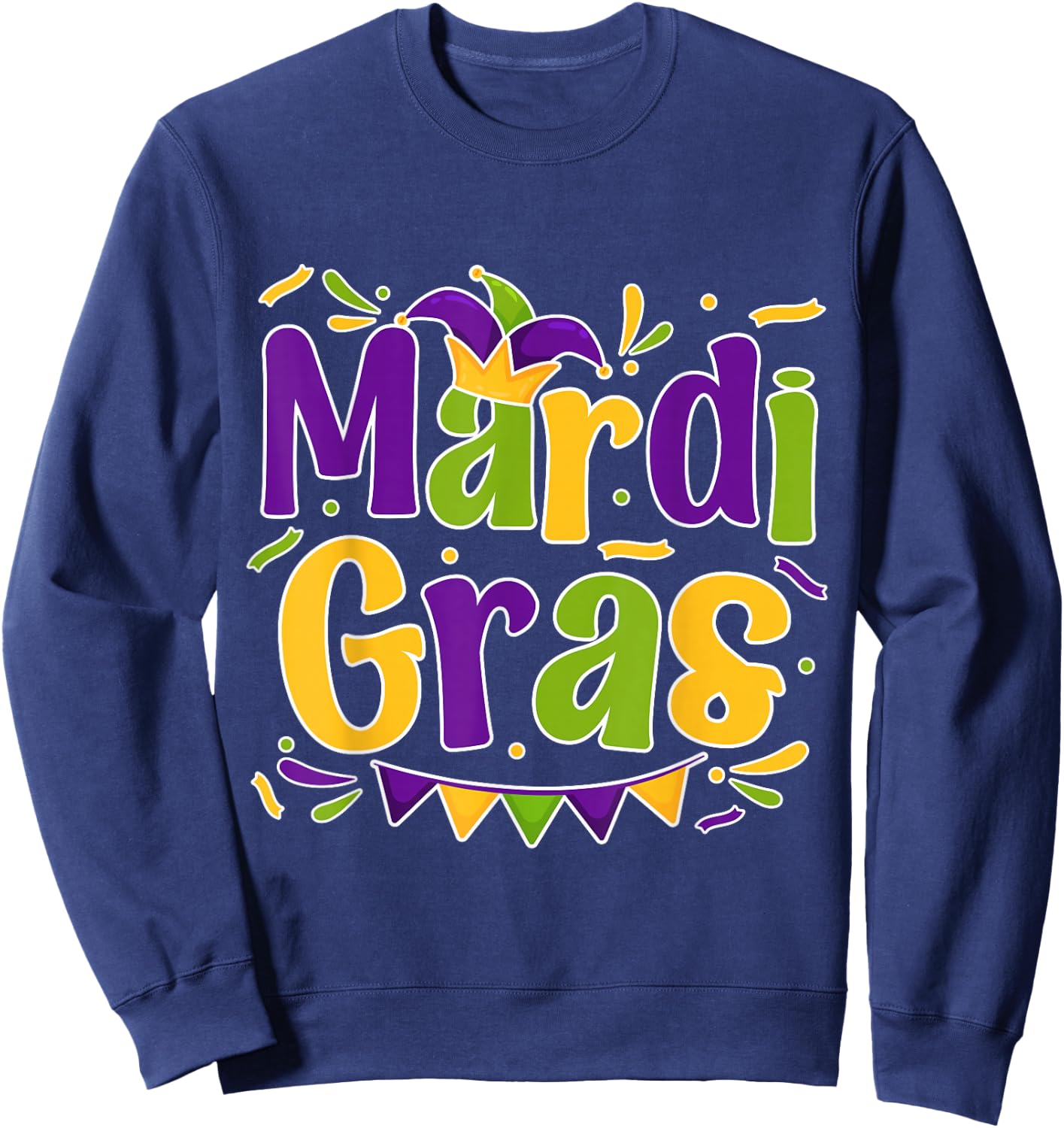 Mardi Gras Men Women Boy Girl Louisiana Carnival New Orleans Sweatshirt - Sweatshirt | Navy