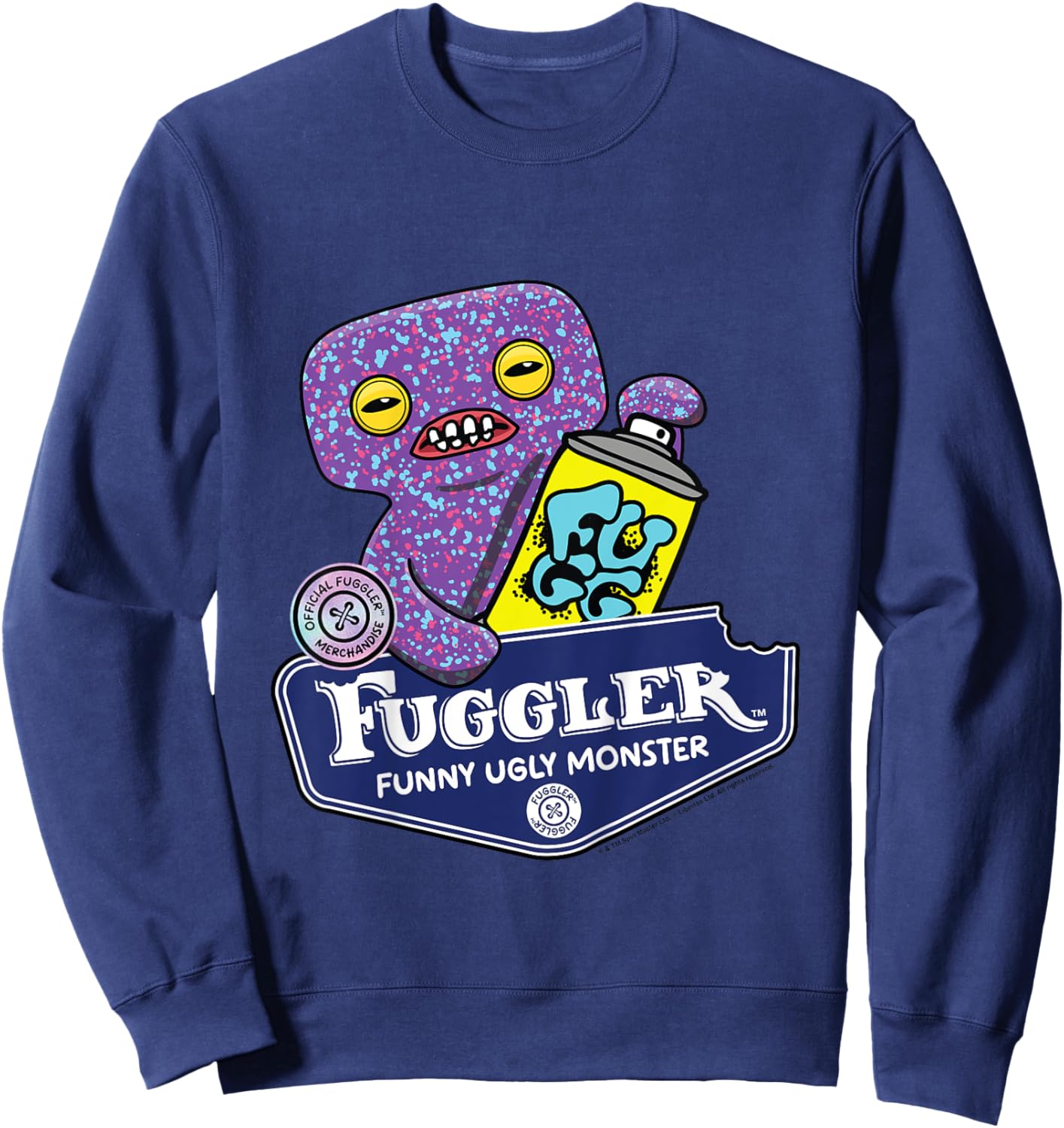 Fuggler Squidge Funny Ugly Monsters Kids Sweatshirt - Sweatshirt | Navy
