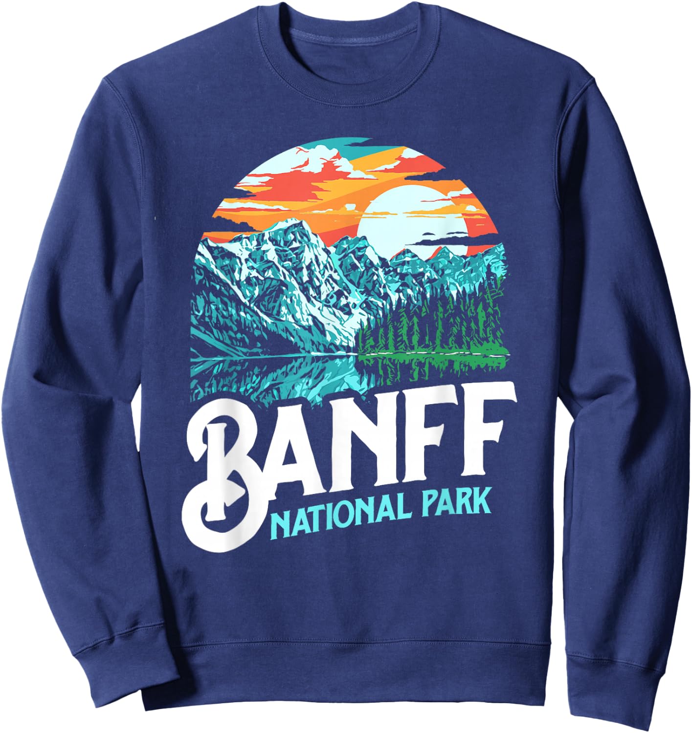 Banff National Park Lake Louise Canada Vintage Graphic Sweatshirt - Sweatshirt | Navy