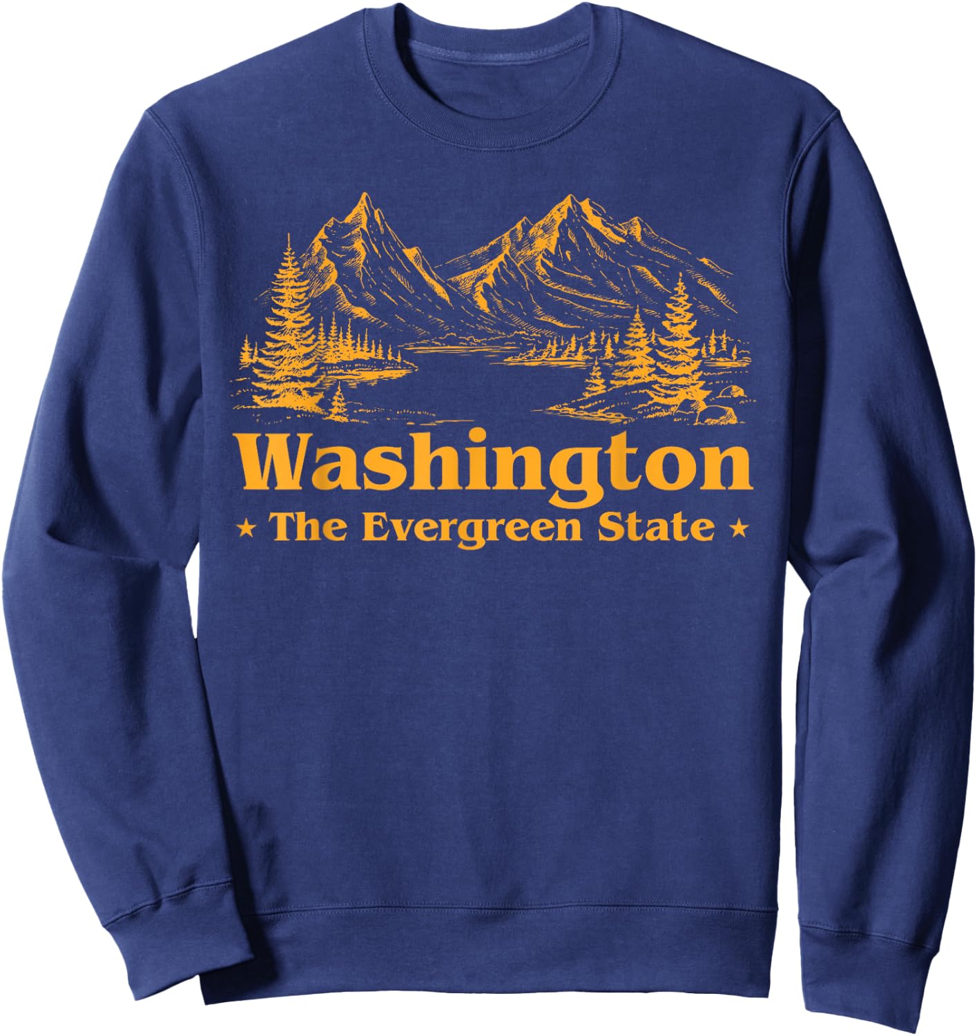 Funny Home Washington State The Evergreen State Sweatshirt - Sweatshirt | Navy