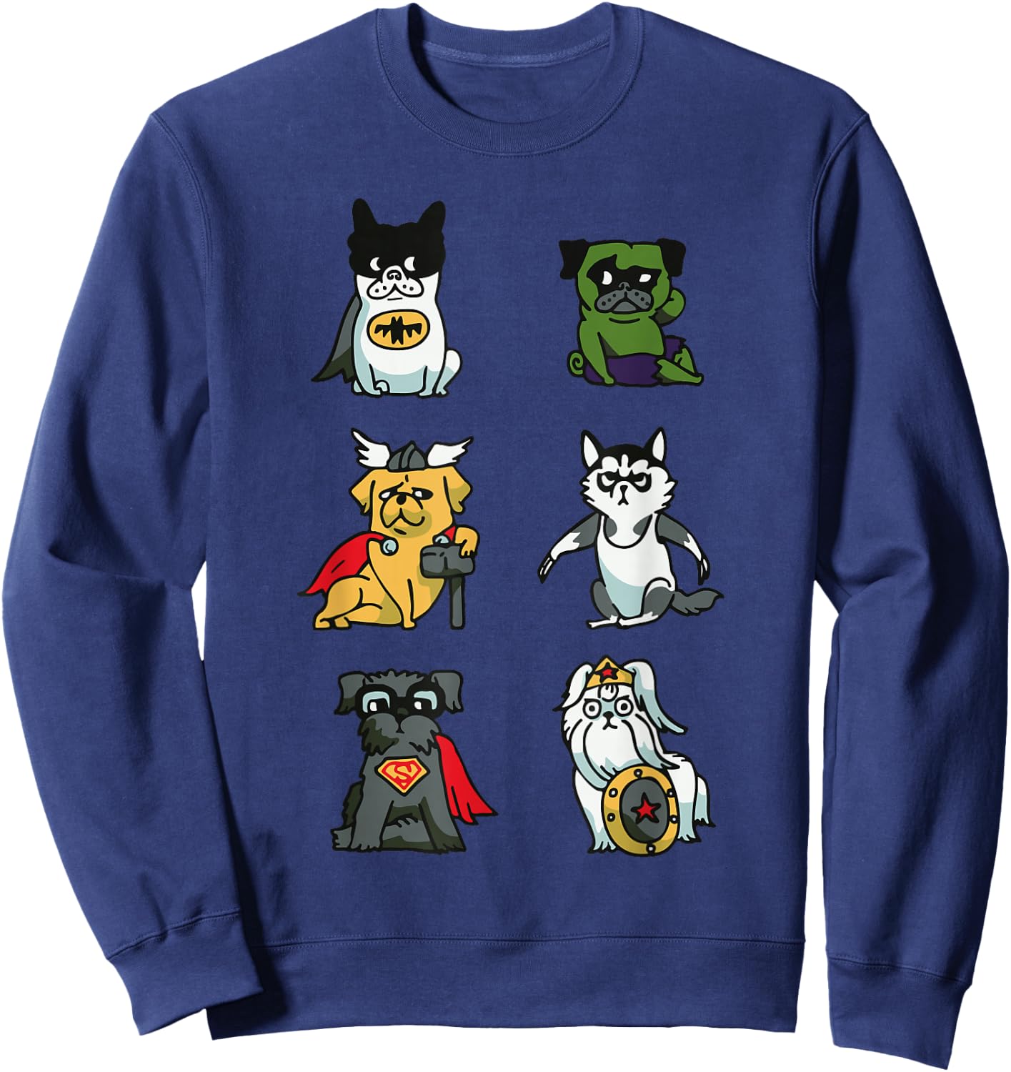 Superhero Puppies for Dog Lovers Sweatshirt - Sweatshirt | Navy