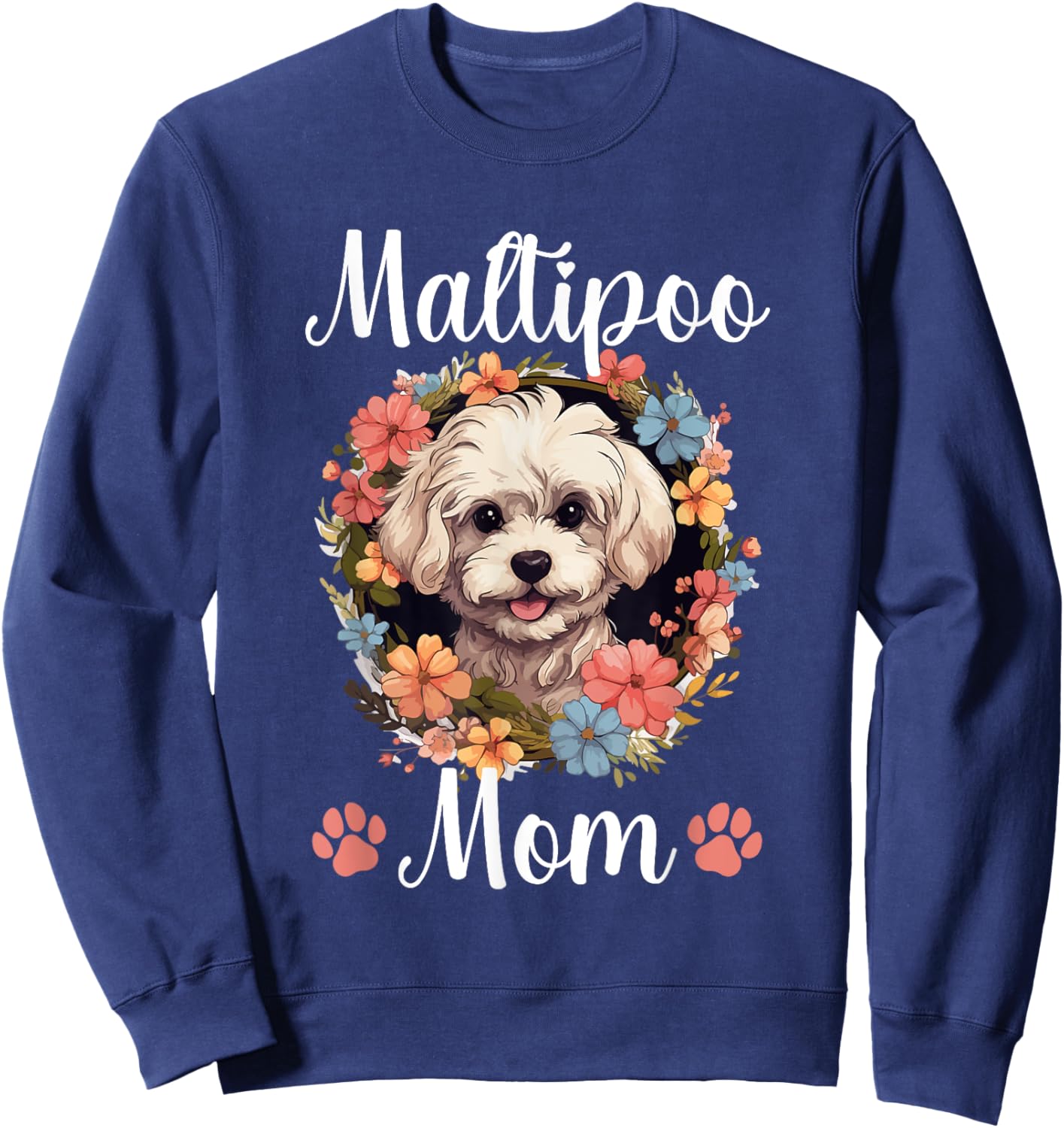 Maltipoo Dog Breed Pet Maltipoo Mom Sweatshirt - Sweatshirt | Navy