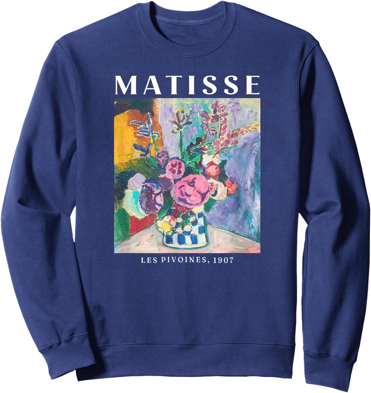 Matisse Les Pivoines 1907 Flower Sweatshirt - Sweatshirt | Navy