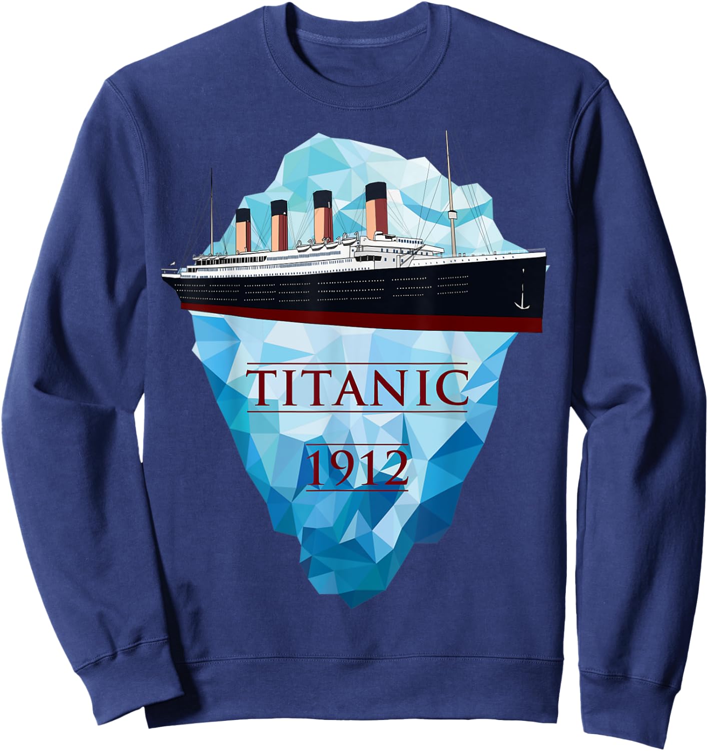 Titanic Shirt Vintage Ocean Cruise Sailing Ship Voyage 1912 Sweatshirt - Sweatshirt | Navy