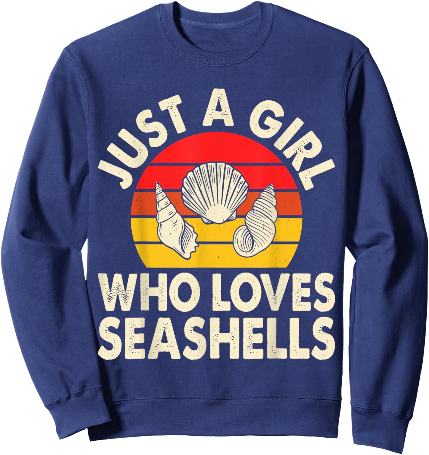 Just A Girl Who Loves Seashells Sweatshirt - Sweatshirt | Navy