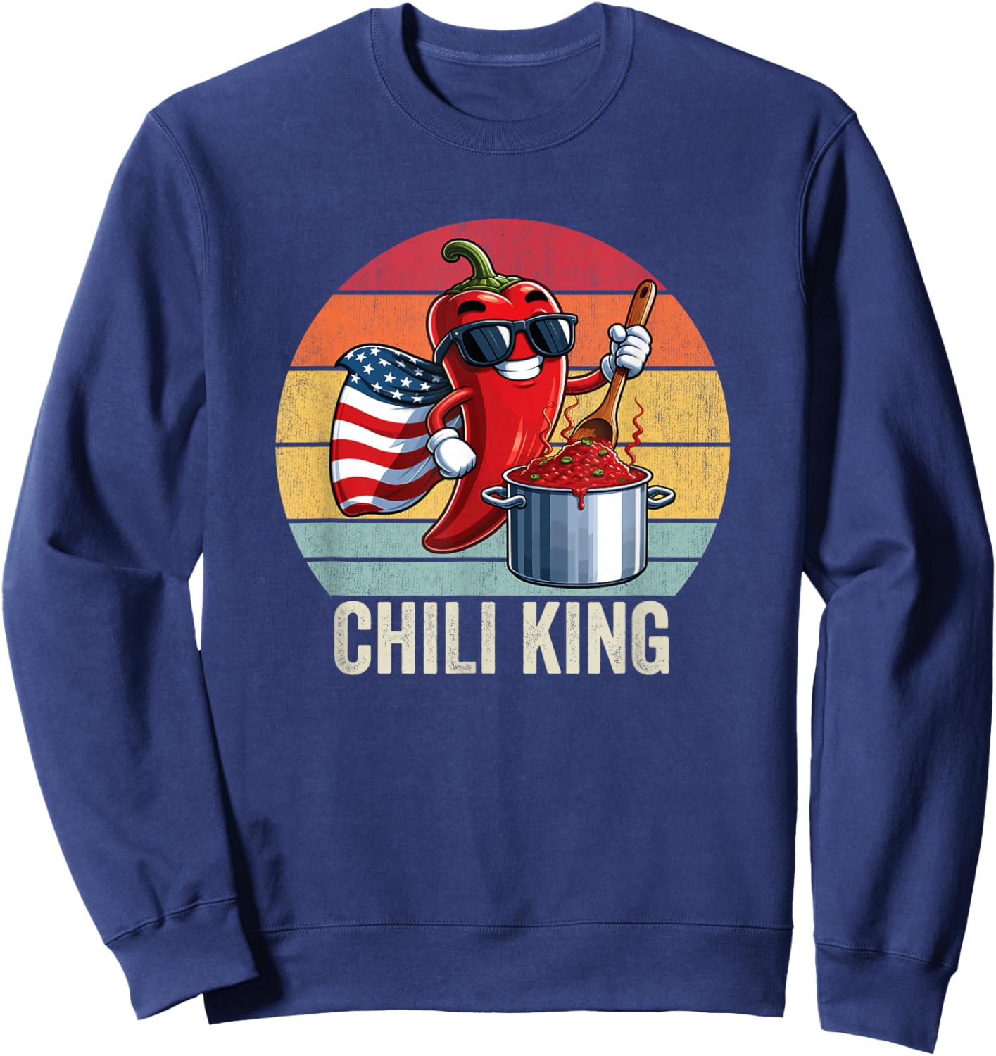 Chili Cook Off, Chili King, Chili Cookout Sweatshirt - Sweatshirt | Navy