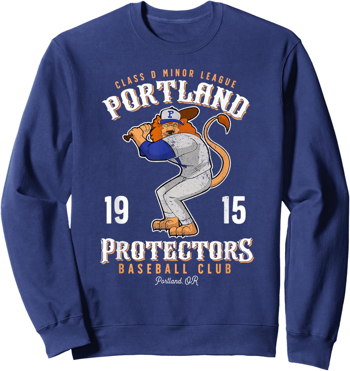 Portland Protectors Lion Minor League Baseball Team Sweatshirt - Sweatshirt | Navy