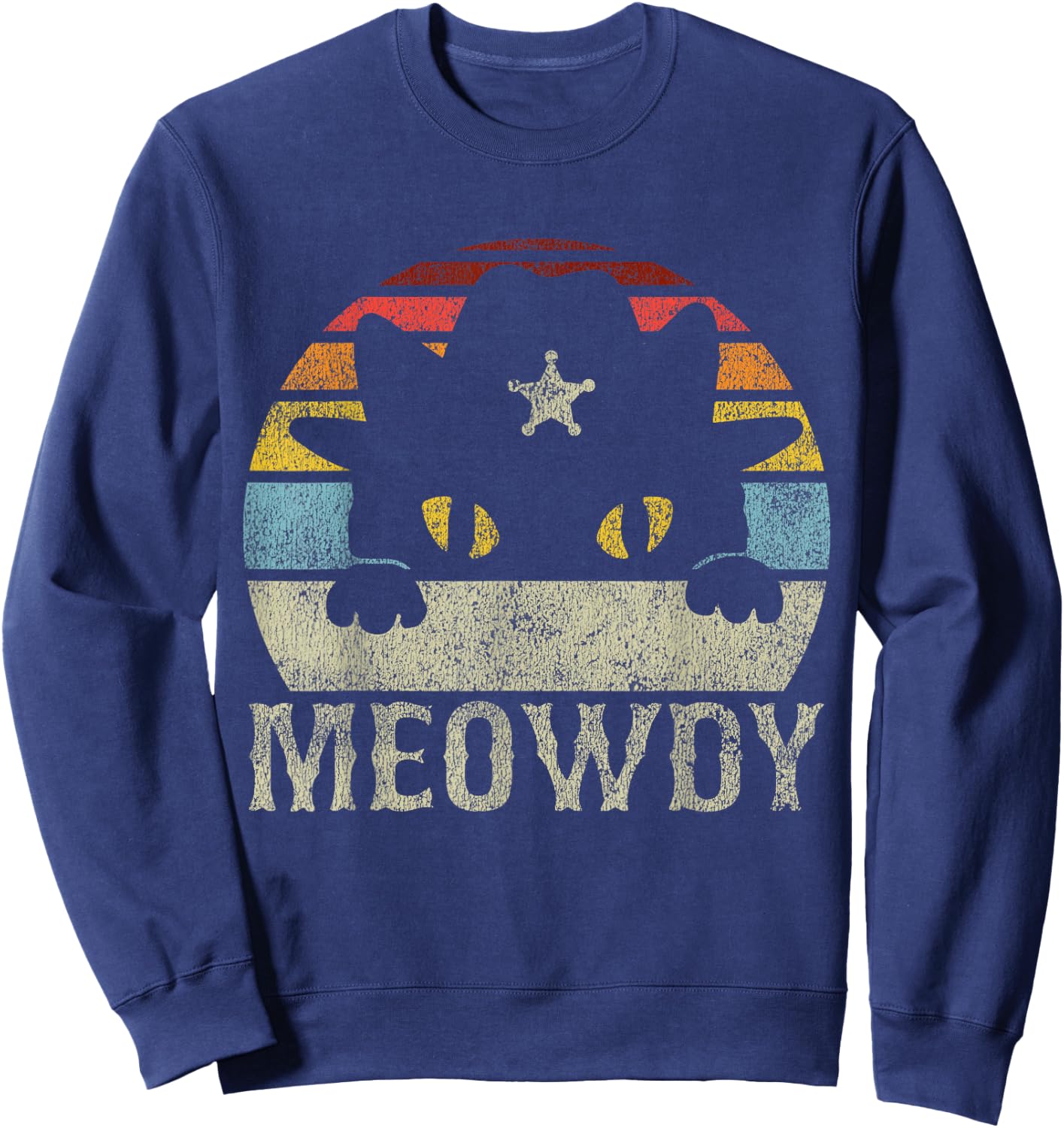 Meowdy Cat Meme Sweatshirt - Sweatshirt | Navy