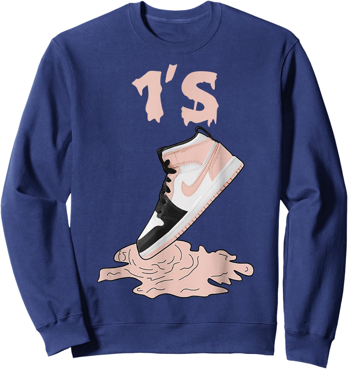 Snkr mtch 1 mid arctic crimson tint orange Sweatshirt - Sweatshirt | Navy