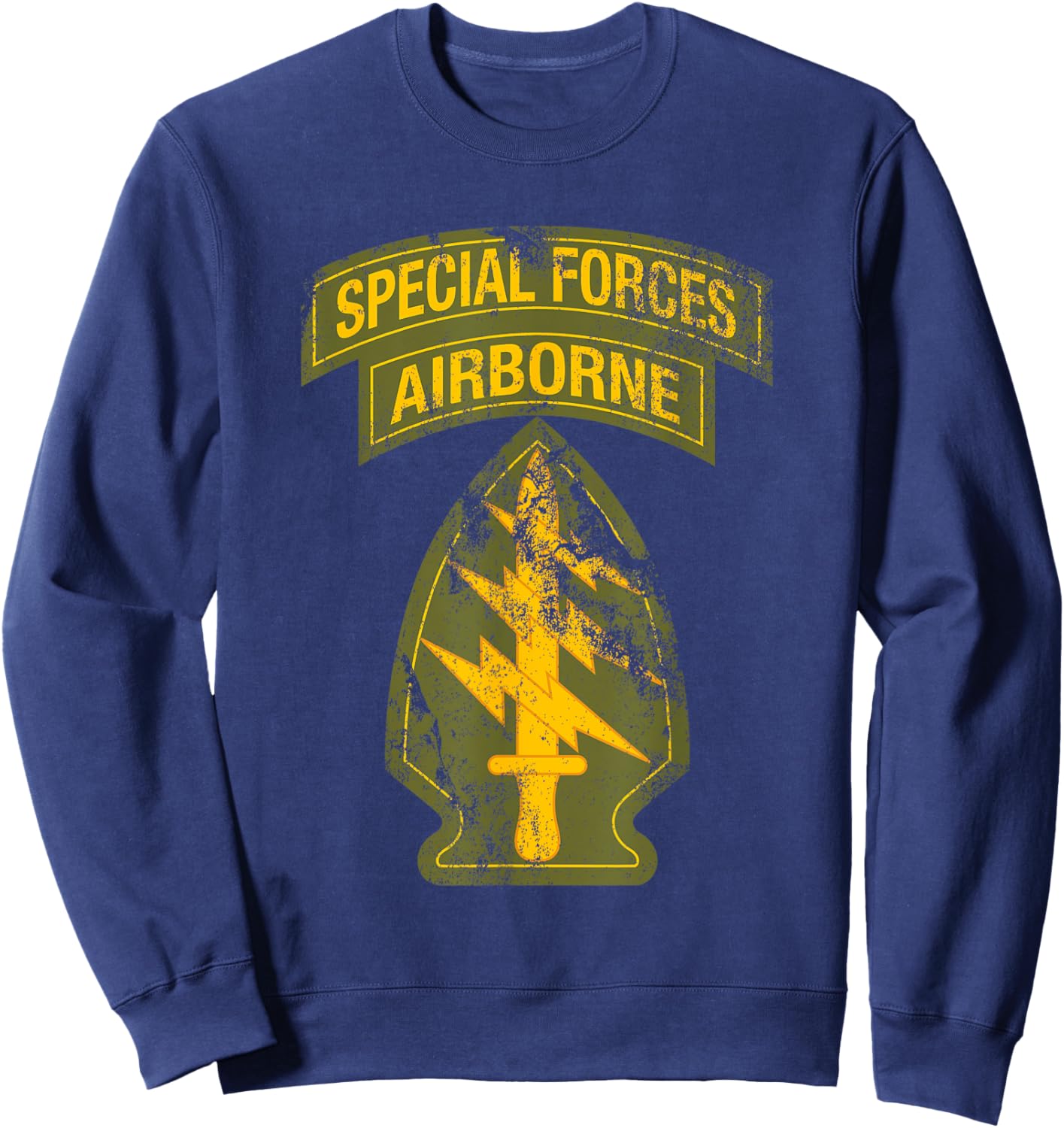 US Special Forces - SF Green Beret Patch & Tab OD Green Sweatshirt - Sweatshirt | Navy