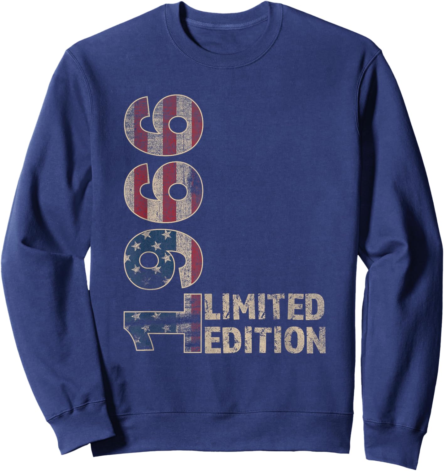 59th Birthday Gift men Vintage born 1966 turning 59 Year Old Sweatshirt - Sweatshirt | Navy