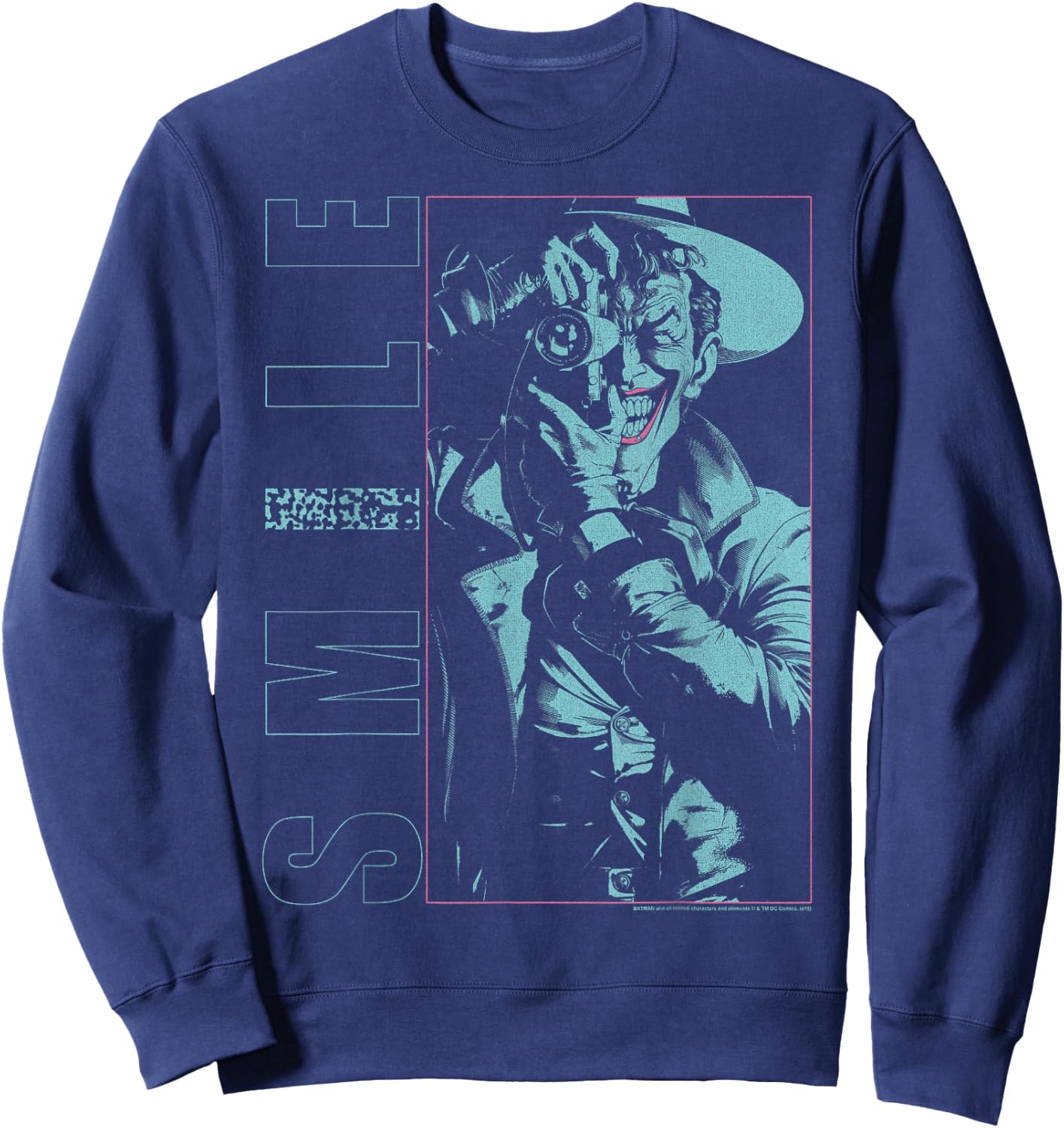 DC Comics Batman Joker The Killing Joke Smile Sweatshirt - Sweatshirt | Navy