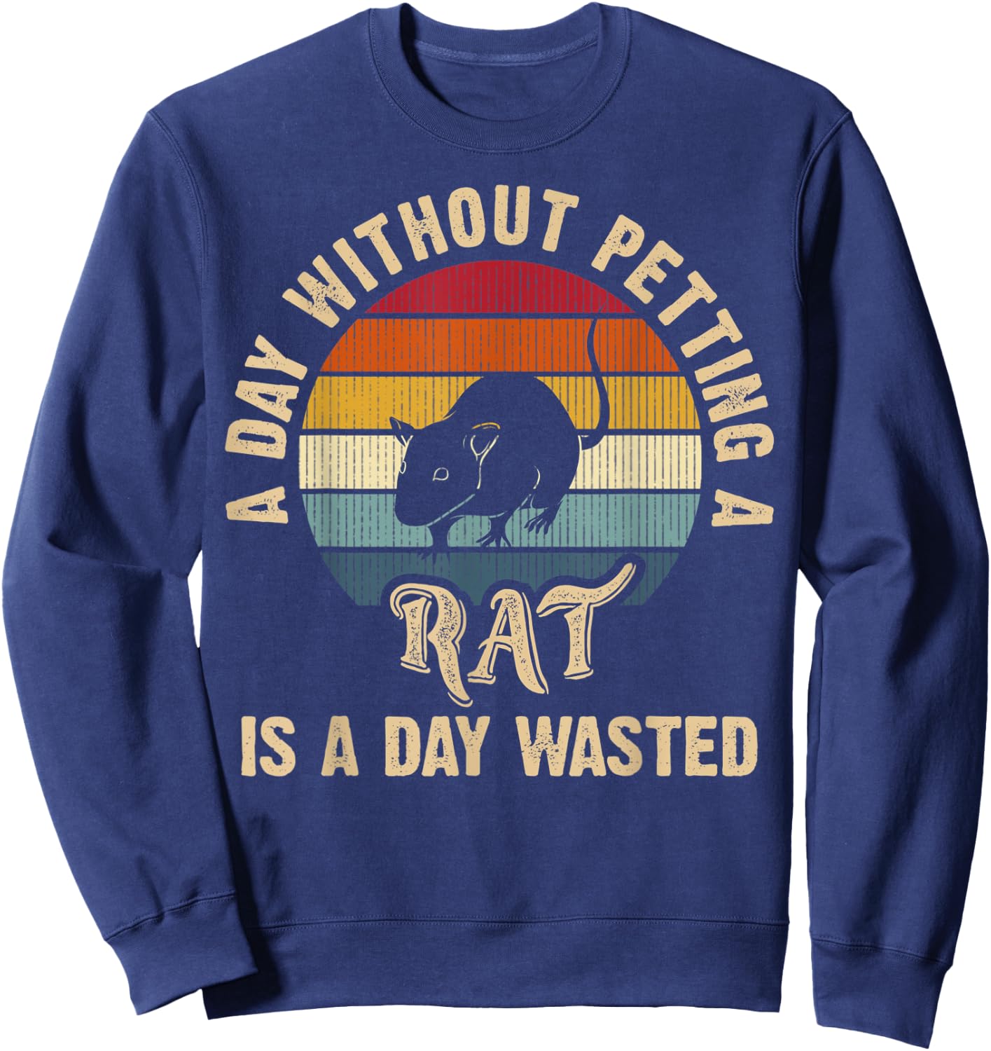 I Like Rat Funny Rat lover vintage animal pet cute Sweatshirt - Sweatshirt | Navy