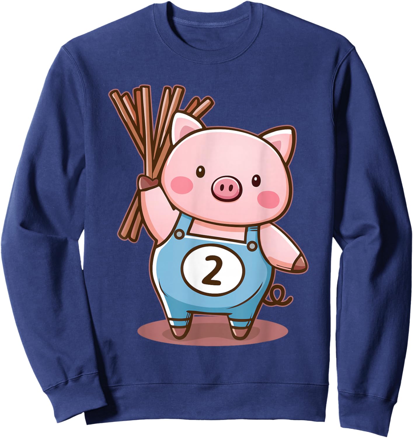 Three Little Pigs Pig 2 Halloween Costume Boys Girls Adults Sweatshirt - Sweatshirt | Navy