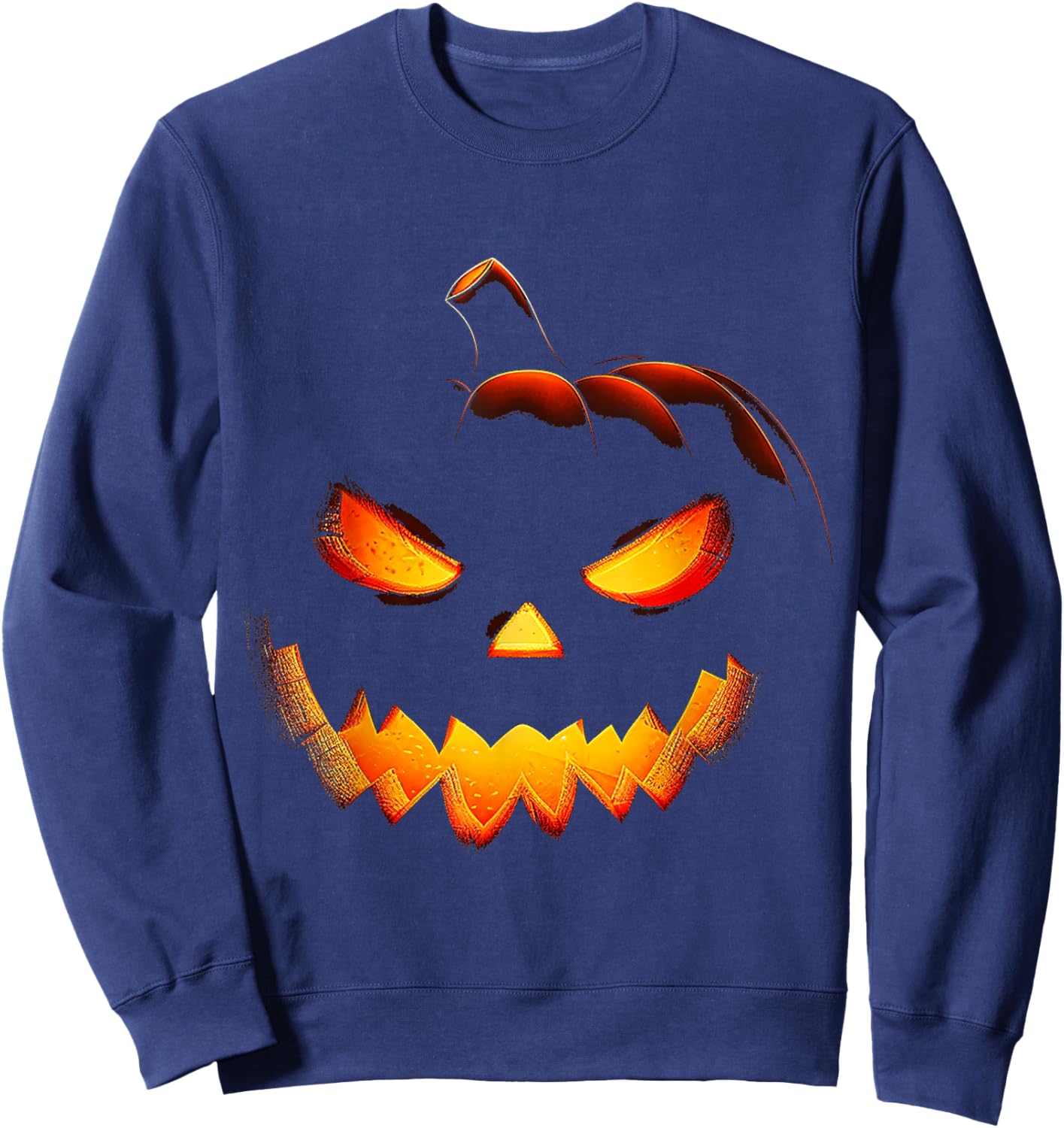 Pumpkin Costume Halloween Spooky Art Pumpkin Sweatshirt - Sweatshirt | Navy