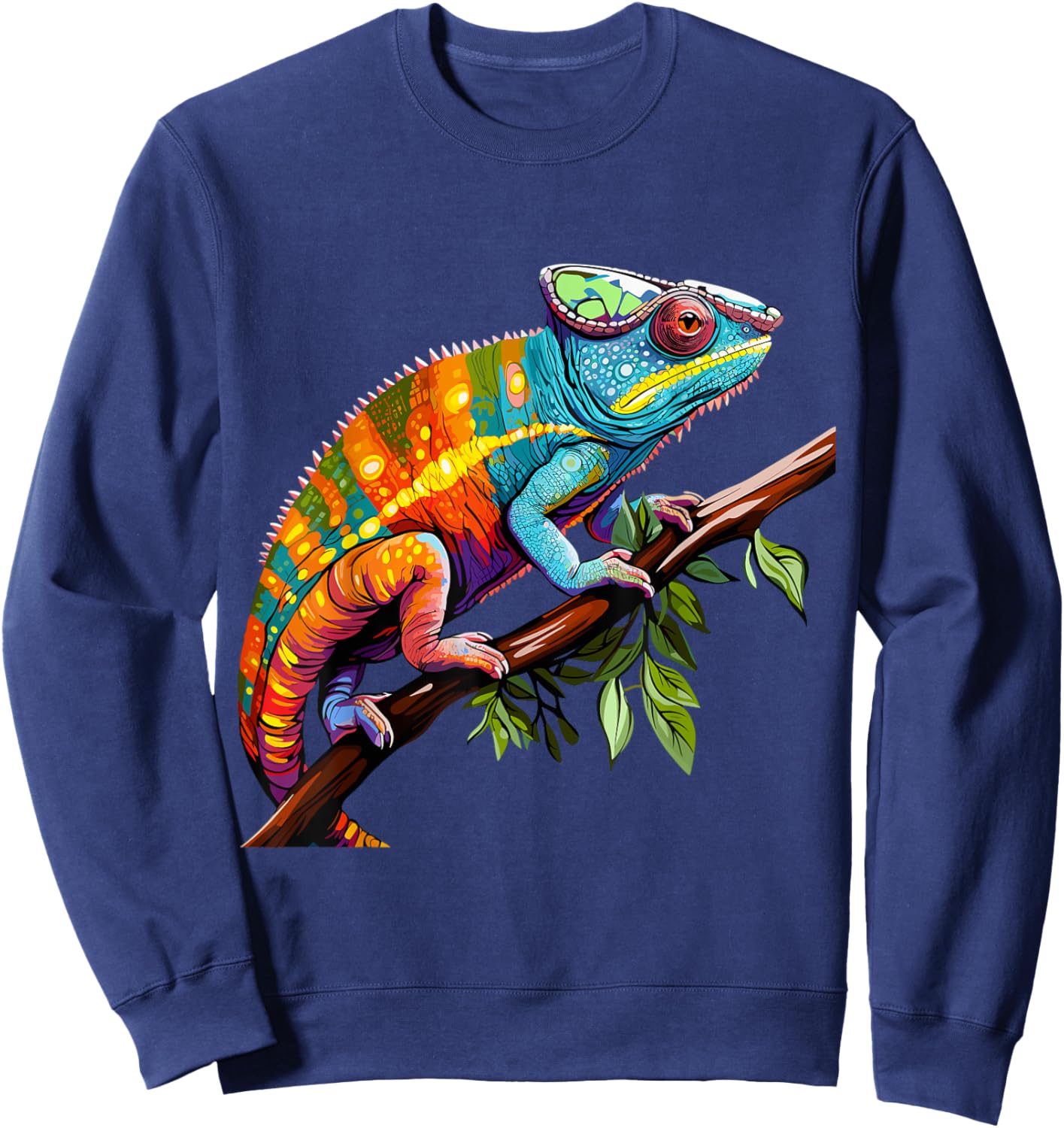 Chameleon Reptile Graphic Sweatshirt - Sweatshirt | Navy
