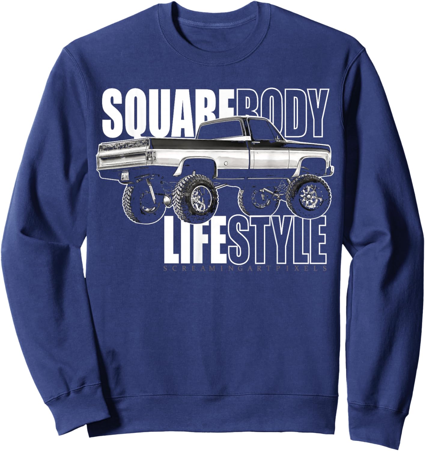 Square body Truck C10 / K10 Lifestyle,Squarebody Truck Sweatshirt - Sweatshirt | Navy