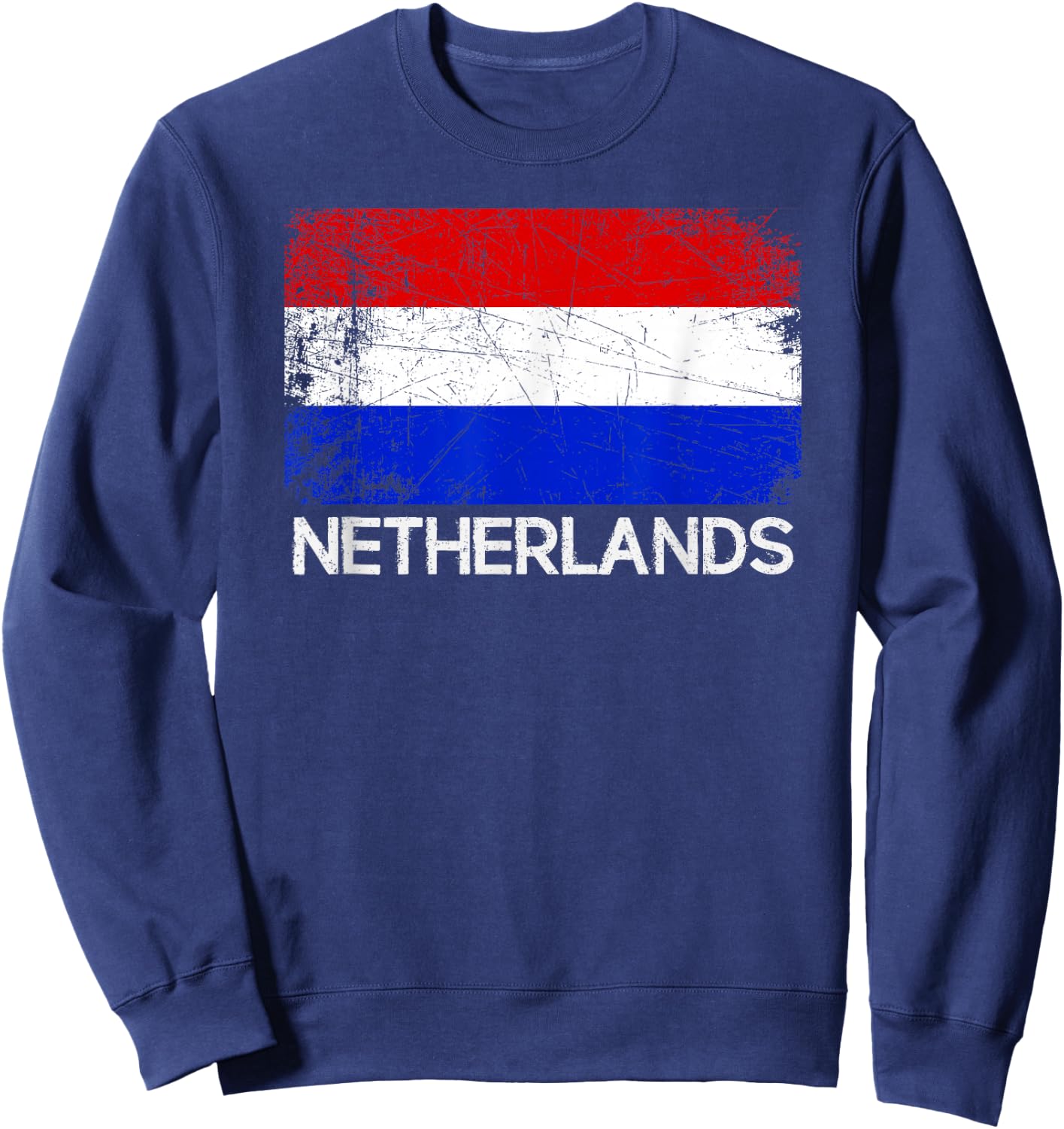 Dutch Flag | Vintage Made In The Netherlands Gift Sweatshirt - Sweatshirt | Navy