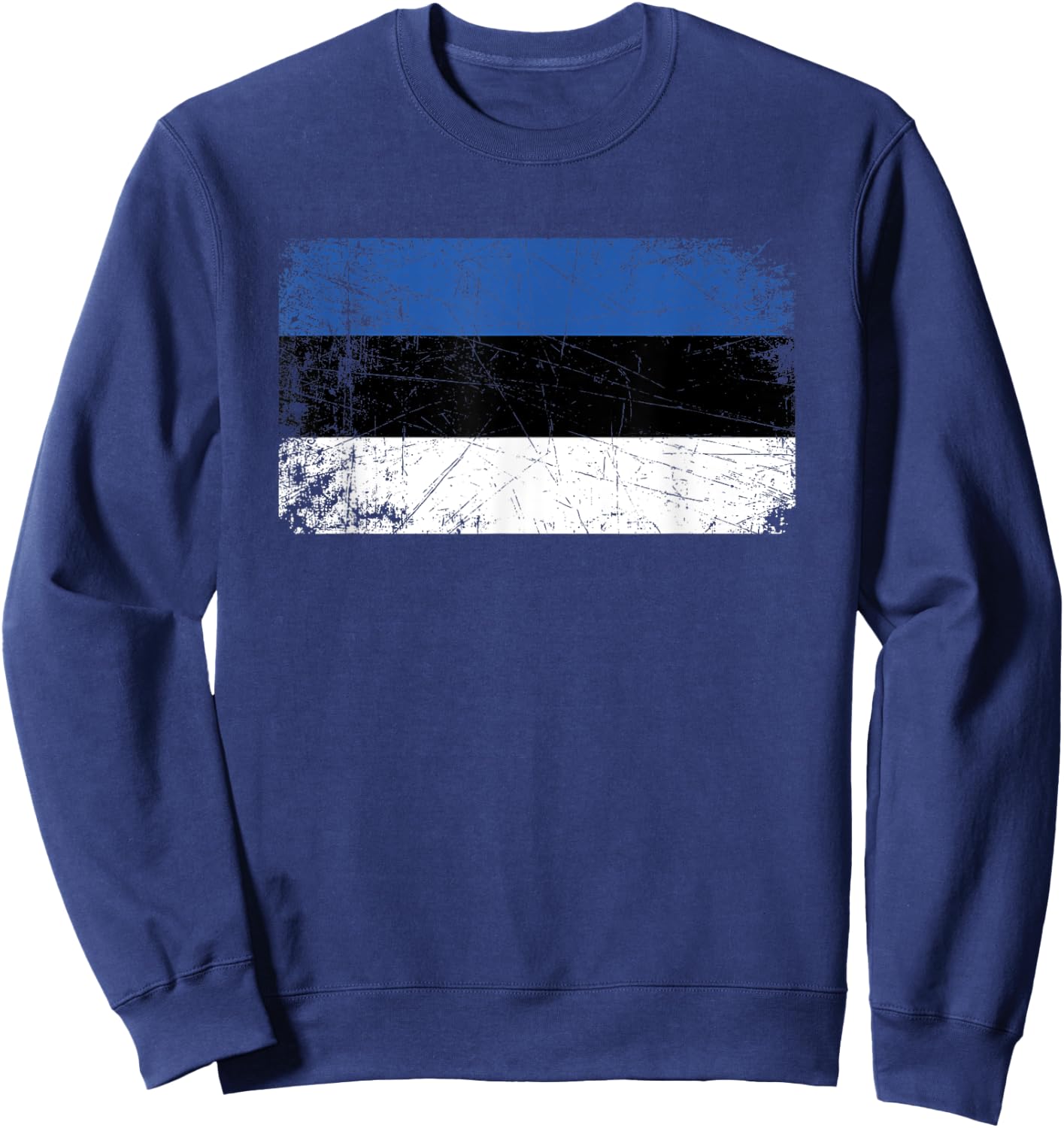 Vintage Made In ESTONIA ESTONIAN Flag Gift Sweatshirt - Sweatshirt | Navy