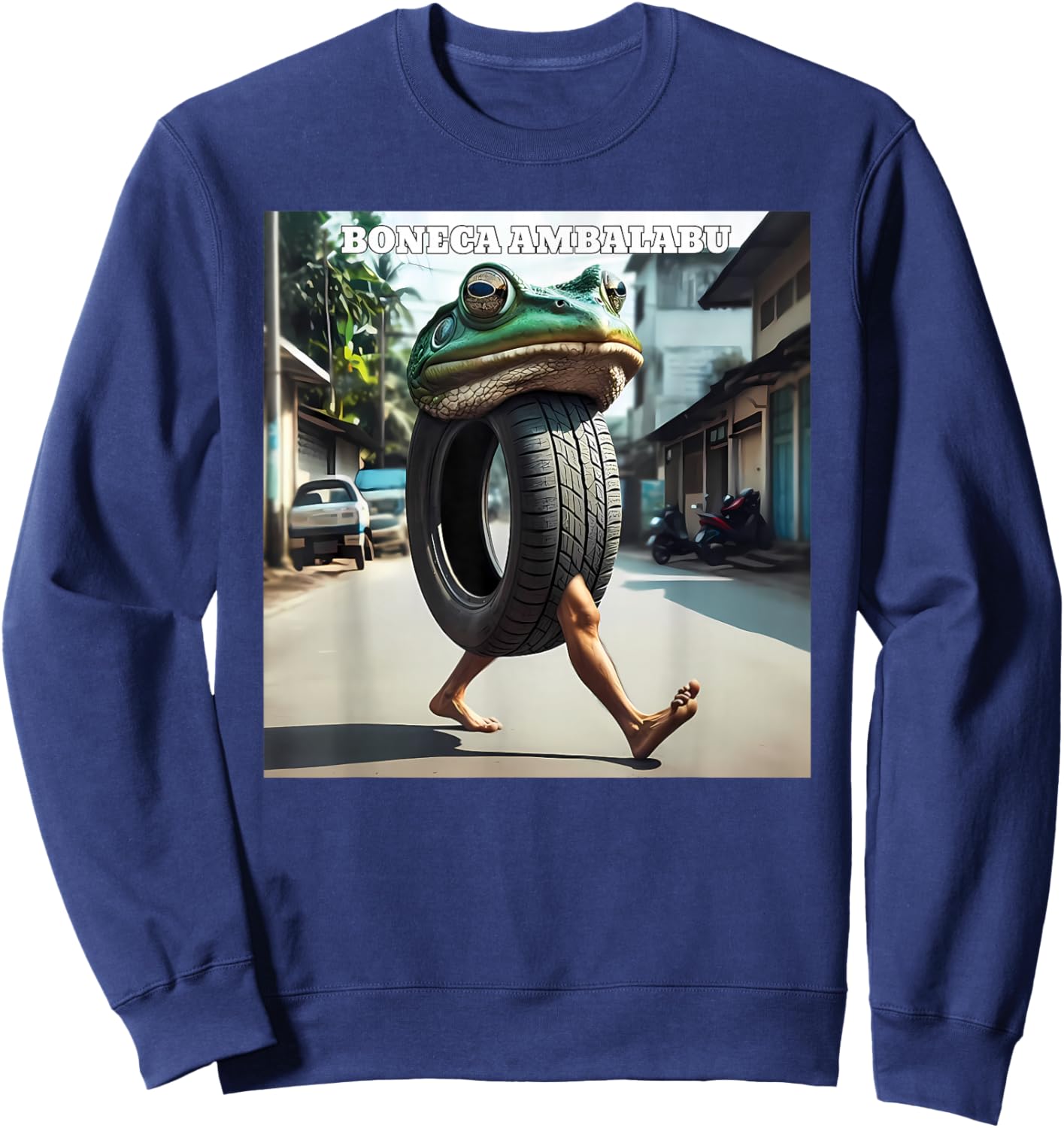 Boneca Ambalabu Frog Meme Sweatshirt - Sweatshirt | Navy