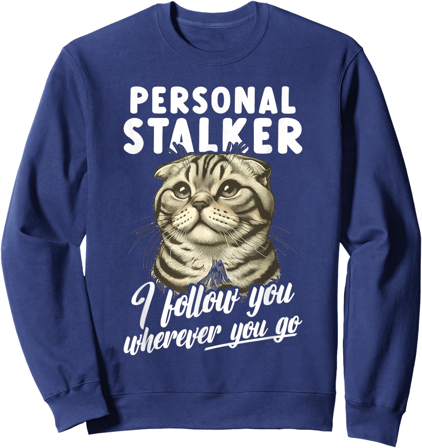 Cat Lover Costume for Scottish Fold Mom Scottish Folds Sweatshirt - Sweatshirt | Navy