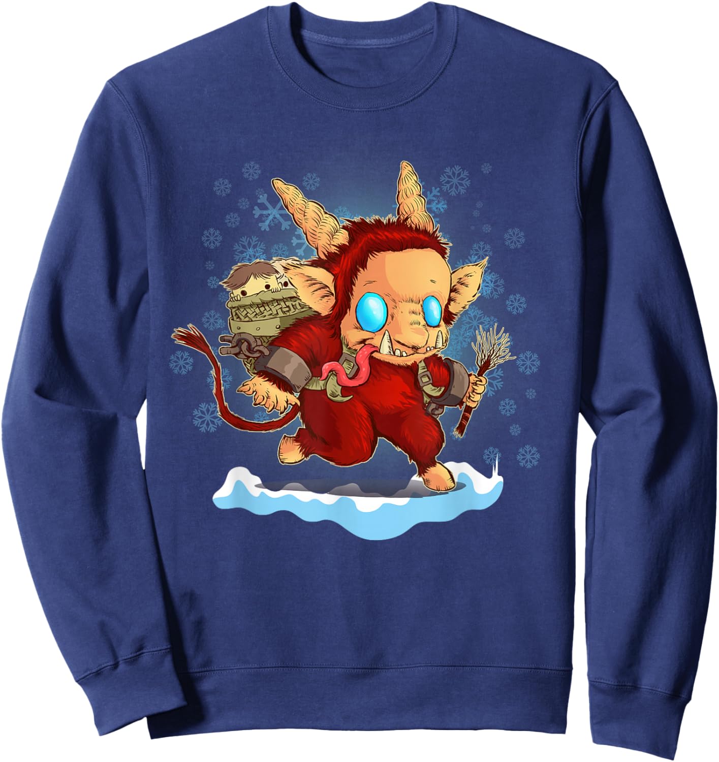 Cute Anime Krampus pajamas Christmas Kid's Women's Sweatshirt - Sweatshirt | Navy