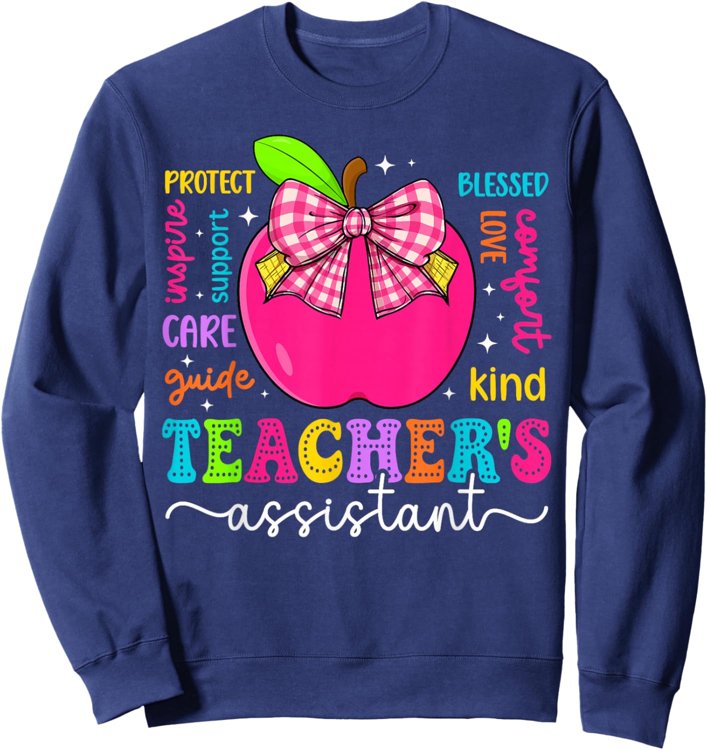 Teacher's Assistant Teaching Assistant Teacher Assistant Sweatshirt - Sweatshirt | Navy