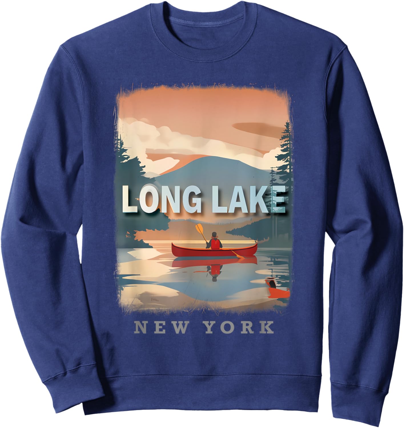 Long Lake New York NY Adirondack Wilderness SD860 Sweatshirt - Sweatshirt | Navy