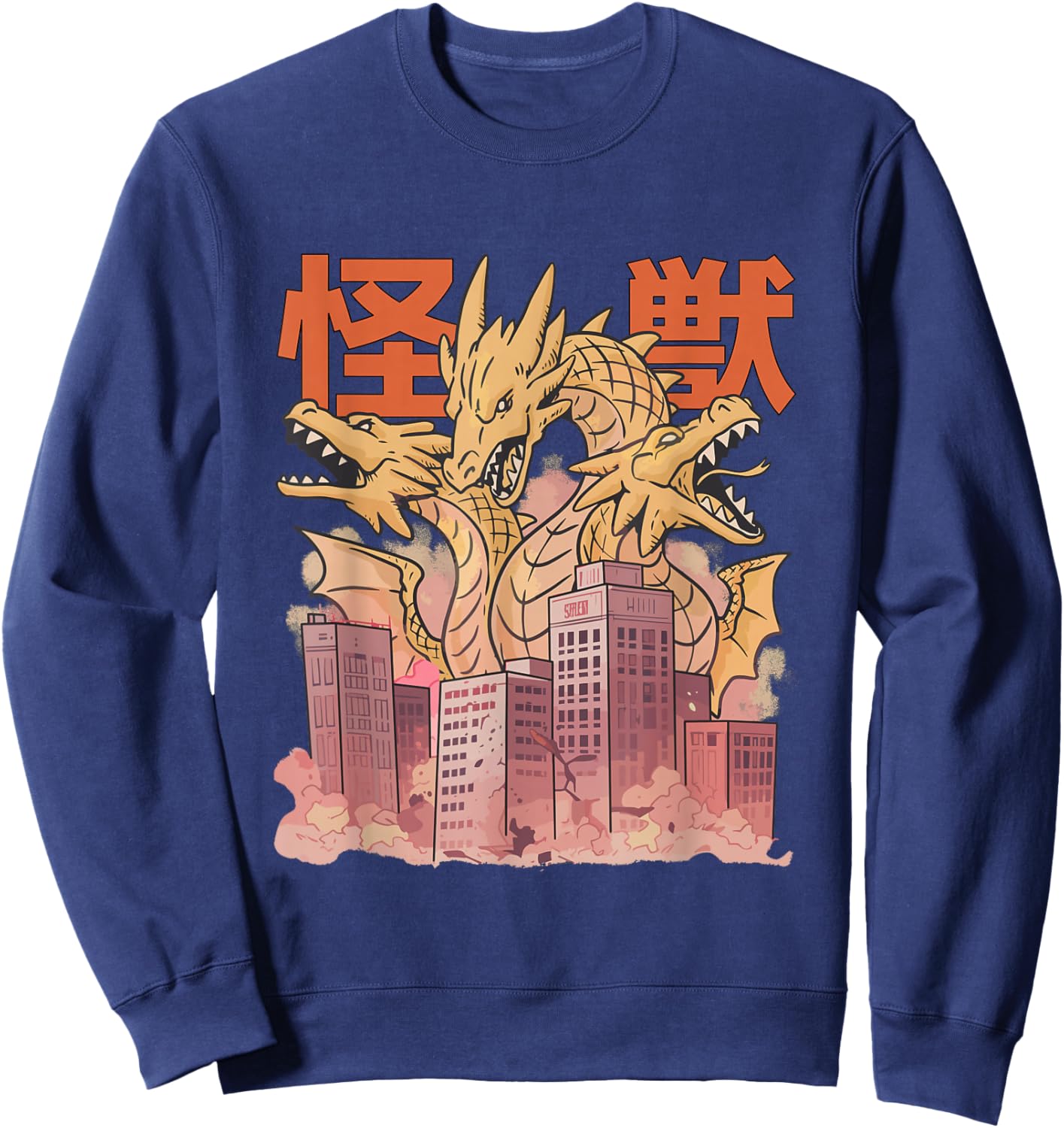 Dragon Ghidorah Japanese Sweatshirt - Sweatshirt | Navy
