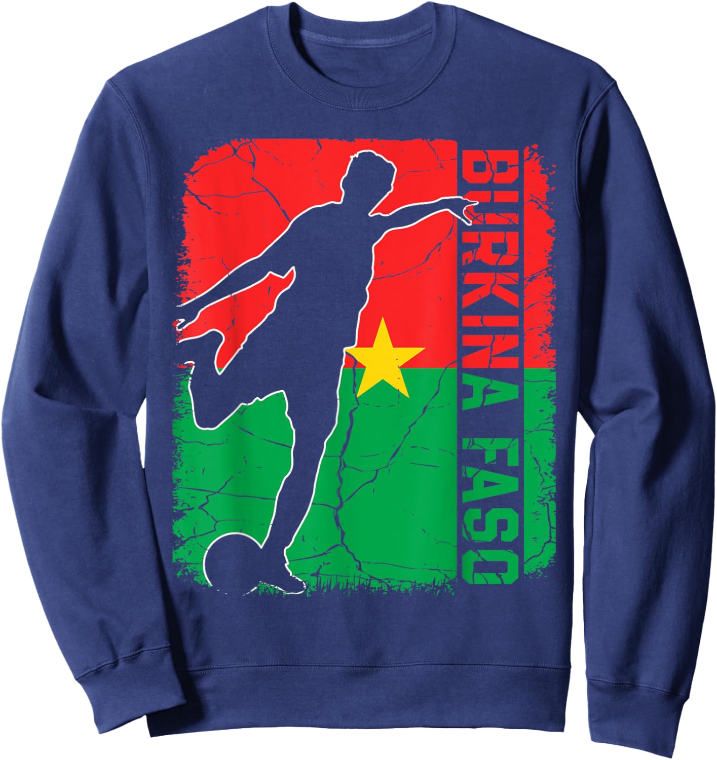 Burkina Faso Soccer Team Burkina Faso Flag Jersey Football Sweatshirt - Sweatshirt | Navy