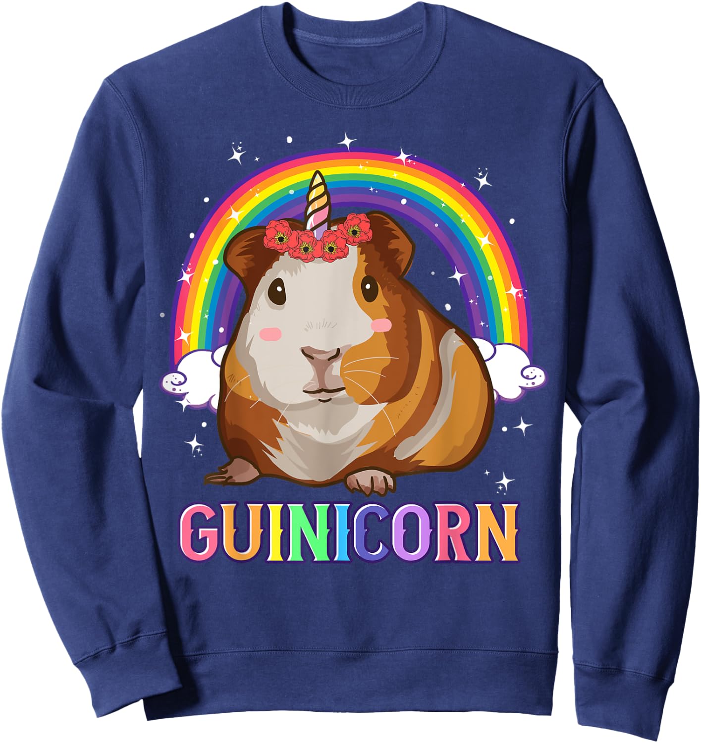 Guinea Pig Shirts For Girls Guinea Pig Unicorn Guinicorn Sweatshirt - Sweatshirt | Navy