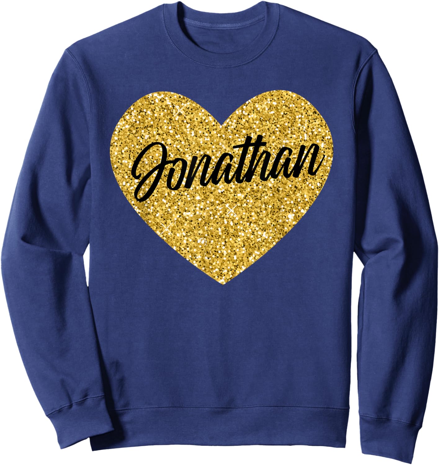 I Love Jonathan Cute Jonathan Heart Women Boys Girls Sweatshirt - Sweatshirt | Navy