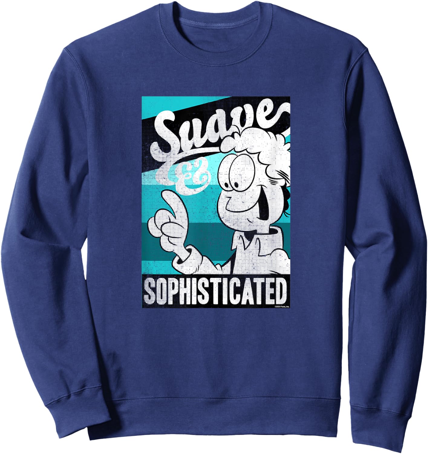 Garfield Jon Arbuckle Suave & Sophisticated Jon Sweatshirt - Sweatshirt | Navy