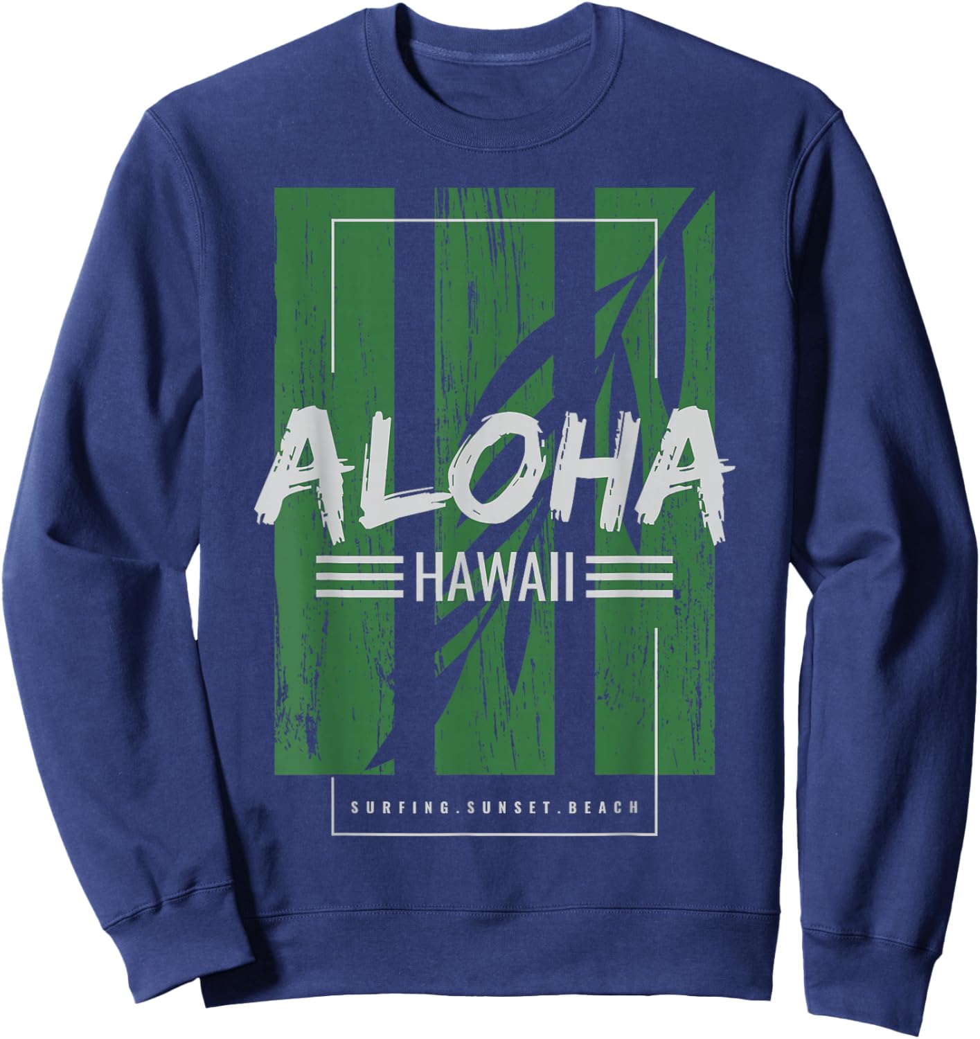 Aloha Hawaii Surfing Sunset Beach Sweatshirt - Sweatshirt | Navy