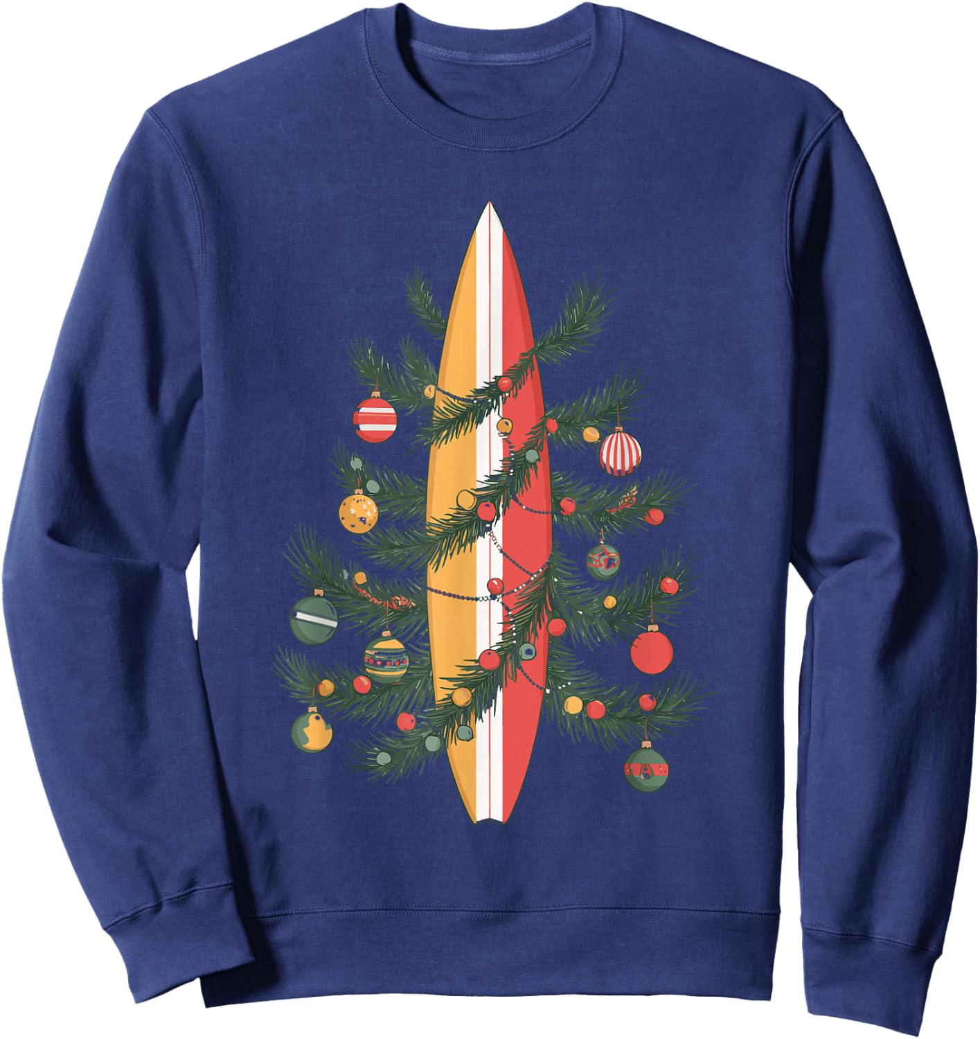 Christmas Tree Surfboard Sweatshirt - Sweatshirt | Navy