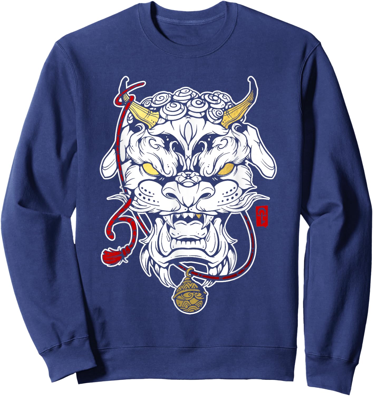 Chinese guardian lion Foo Dog Men Women Sweatshirt - Sweatshirt | Navy