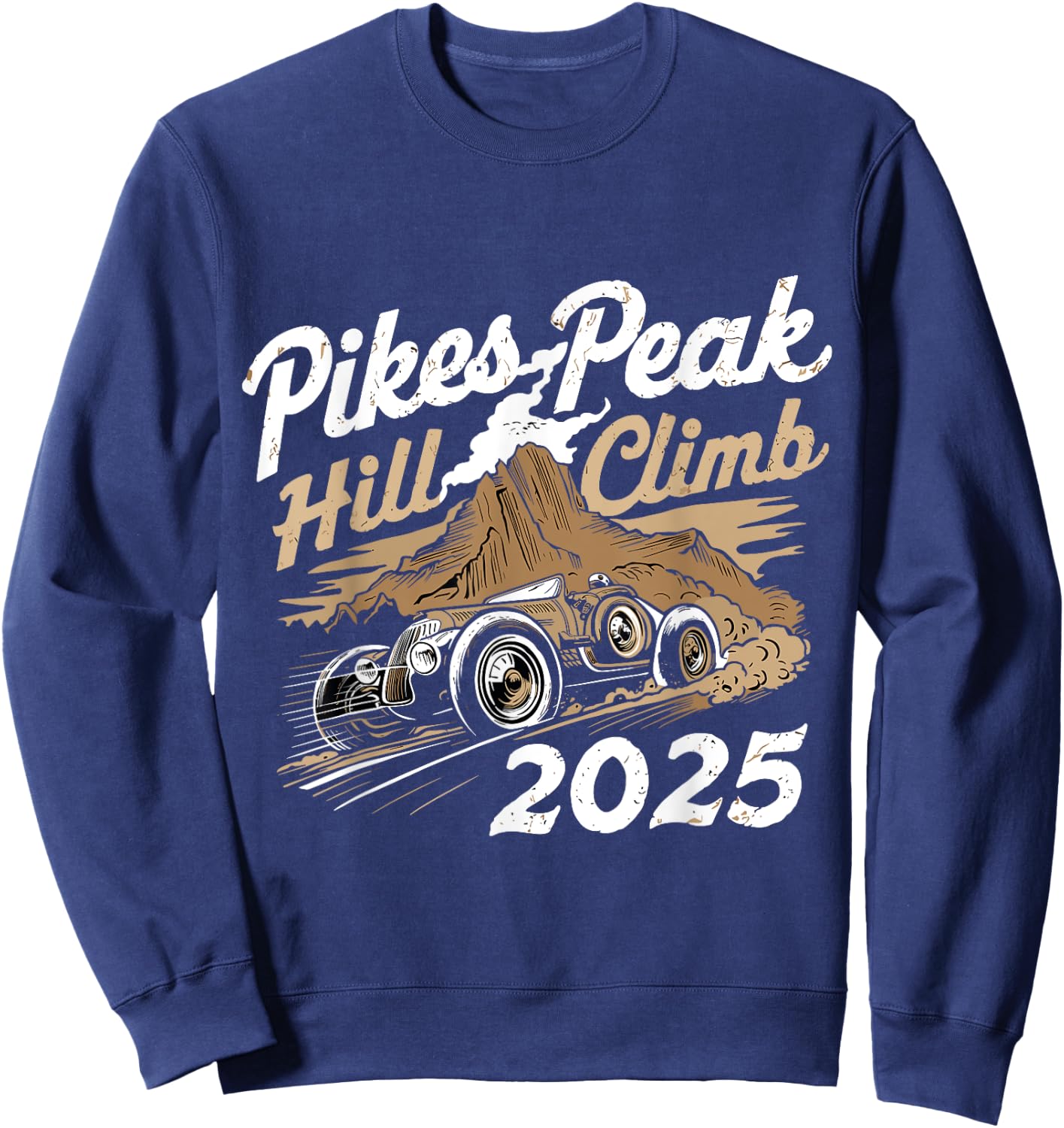 Pikes Peak Hill Climb Funny Colorado Car Race Retro Souvenir Sweatshirt - Sweatshirt | Navy
