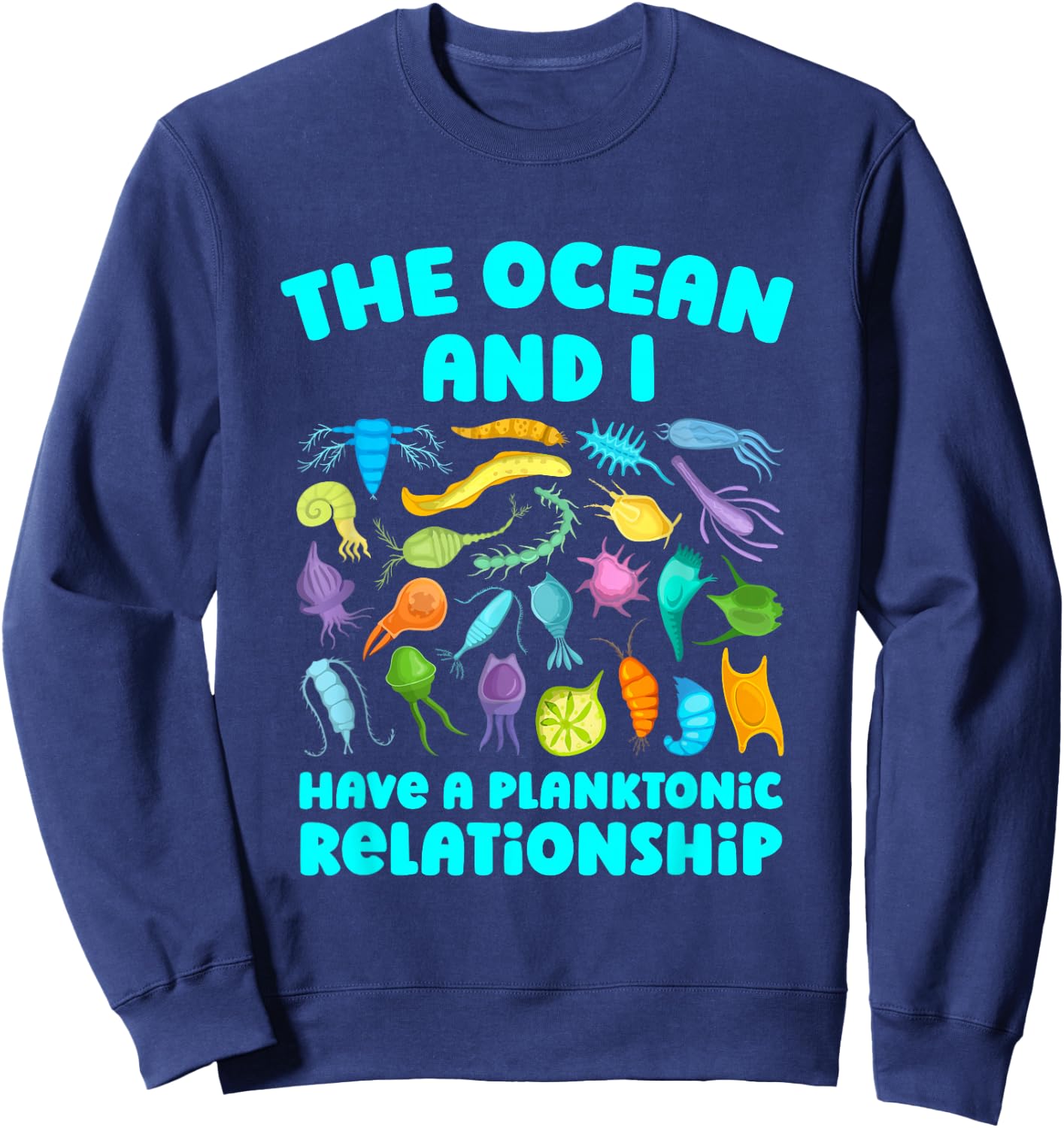 Marine Biologist Plankton Ocean Oceanologist Marine Biology Sweatshirt - Sweatshirt | Navy