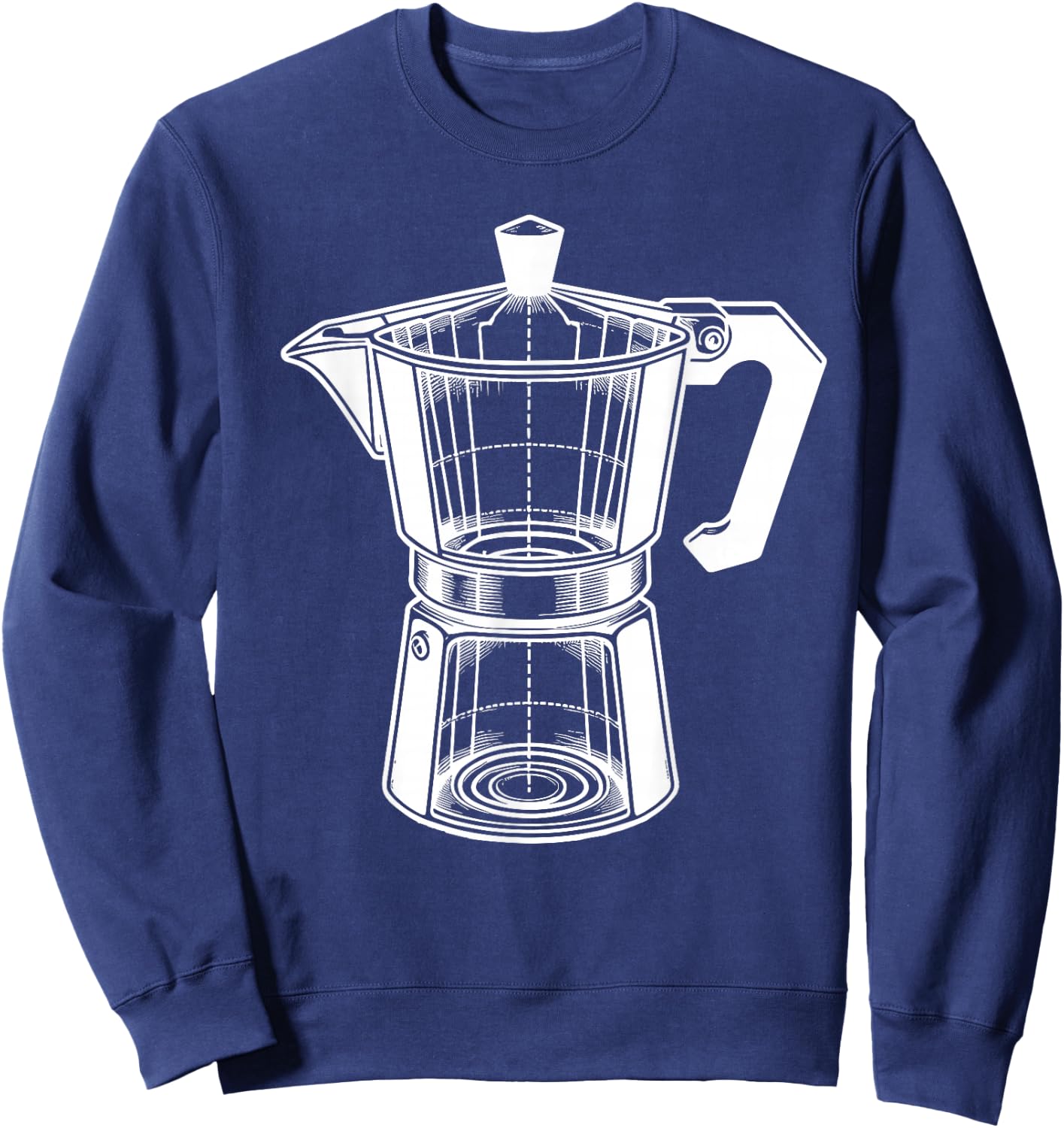 Moka Pot Vintage Coffee Maker Espresso Lovers Sweatshirt - Sweatshirt | Navy